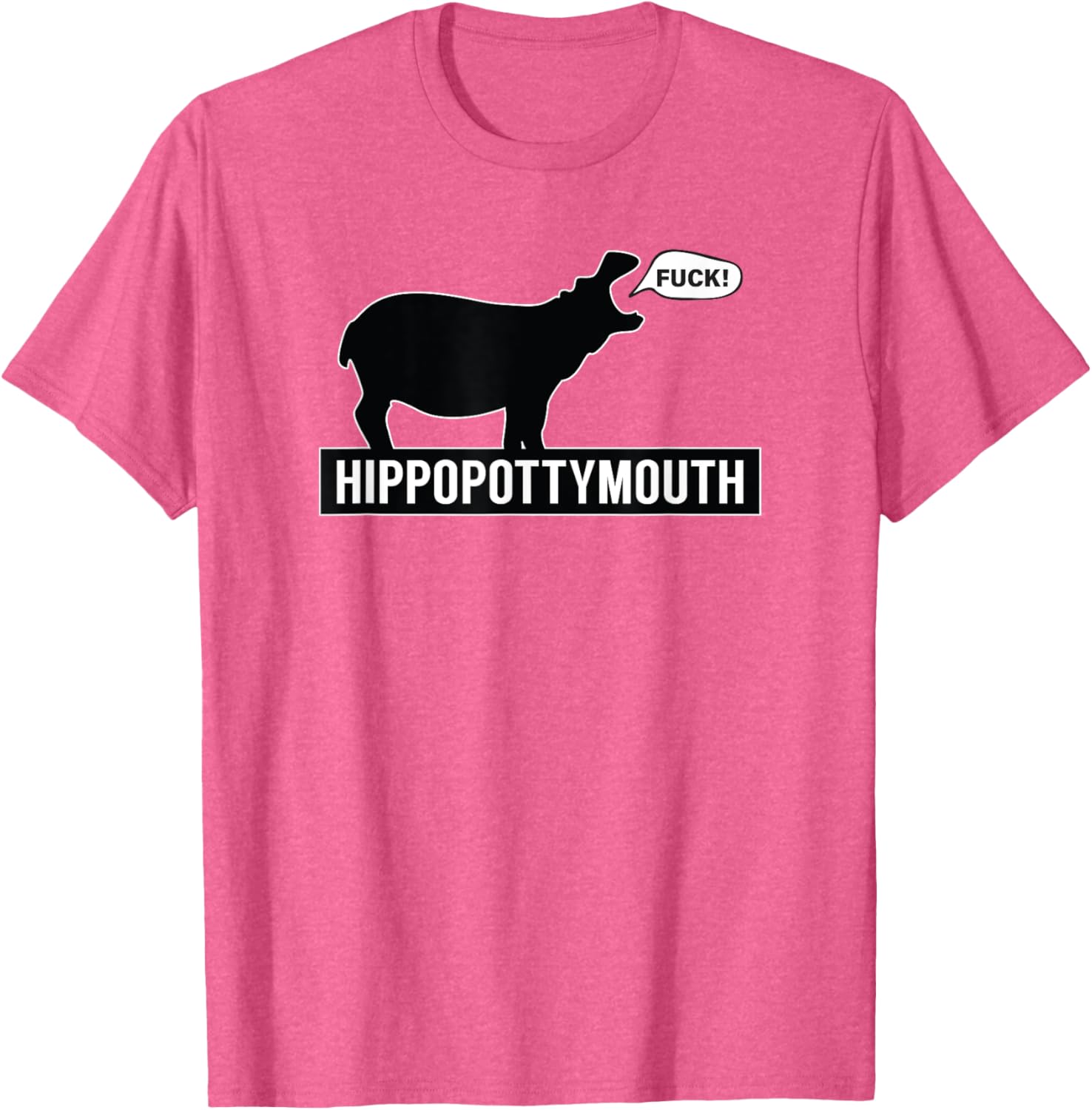 Funny Hippo Hippopottymouth T-Shirt for Animal Lovers and Humor Fans - 1