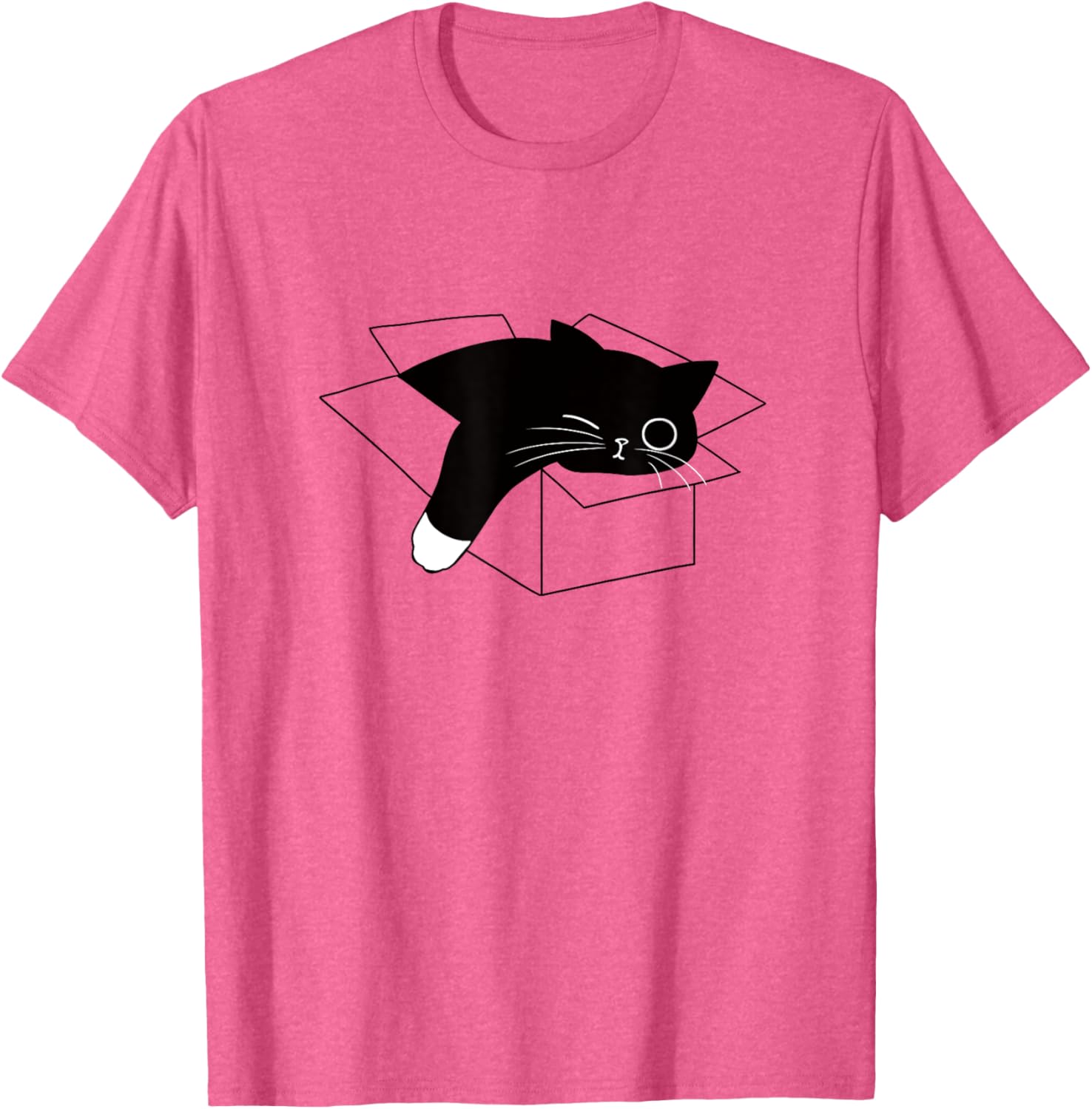 Cute Lazy Black Cat Half Asleep T-Shirt for Men, Women, and Kids - 4
