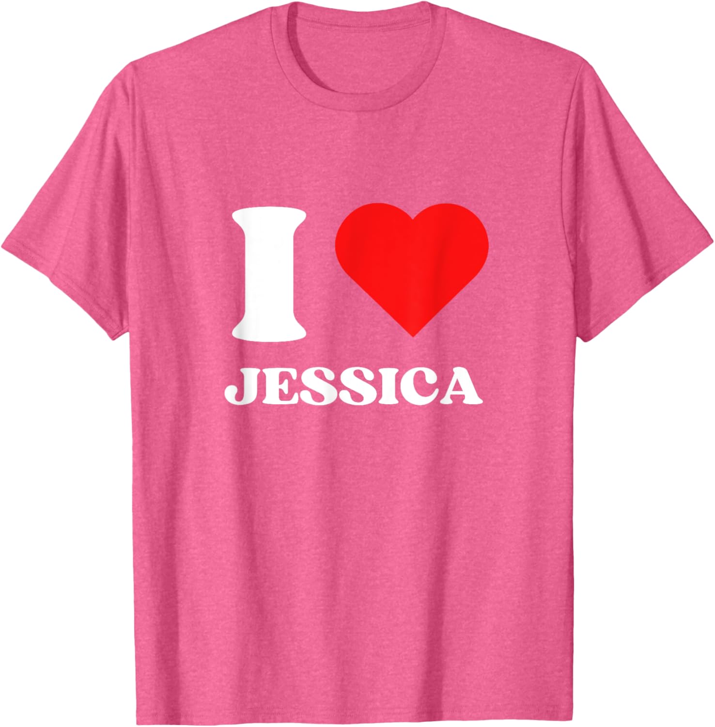 I Love Jessica Y2K Heart Graphic Valentine's Day T-Shirt for Women - 3