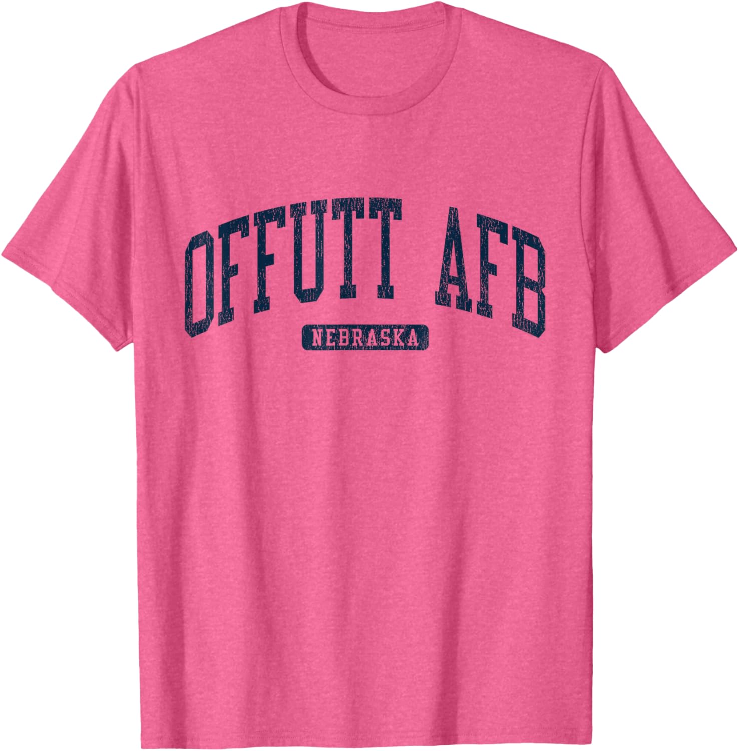 Offutt AFB Nebraska College Style Blue T-Shirt for Campus Life Fun - 2