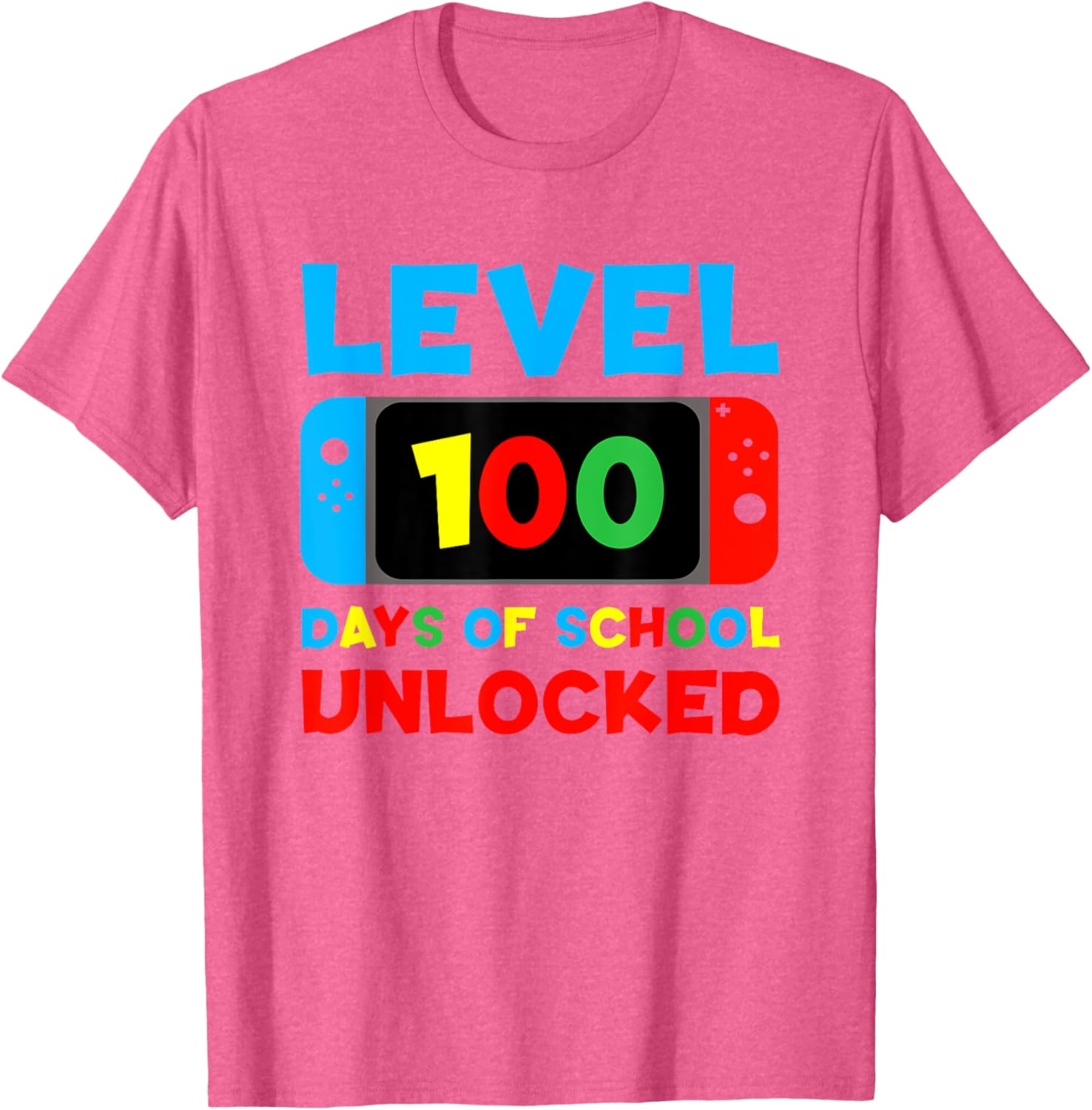 Level 100 Days of School Unlocked T-Shirt for Kids and Teens - 25
