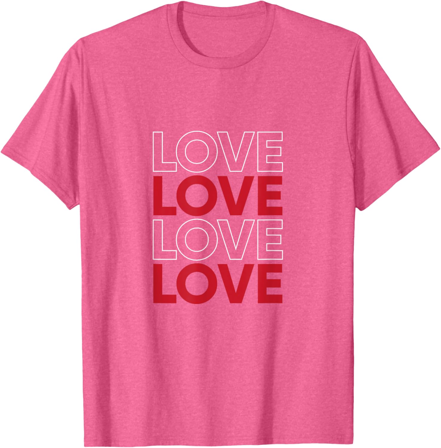 Bold Red Love Text Valentine's Matching Couple T-Shirt for Sweethearts - 12