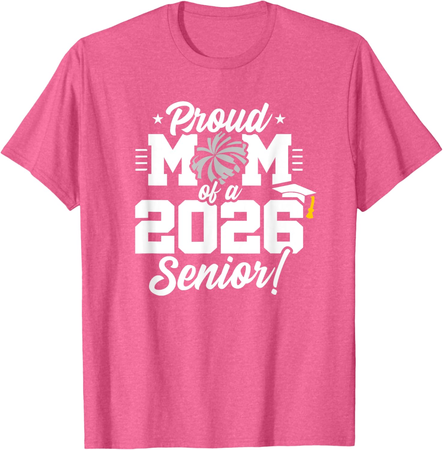 Class of 2026 Senior Cheerleader T-Shirt for Cheer Moms and Fans - 21