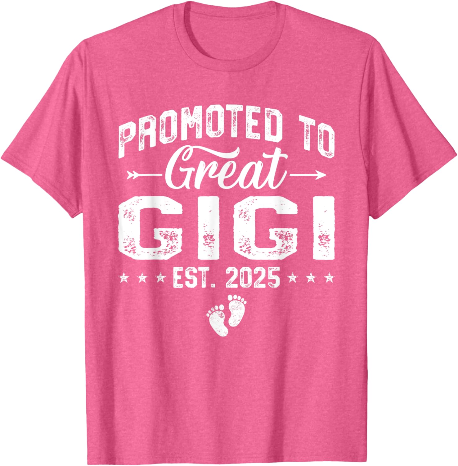Promoted to Great Gigi 2025 Grandma T-Shirt Gift for New Grandparents - 17