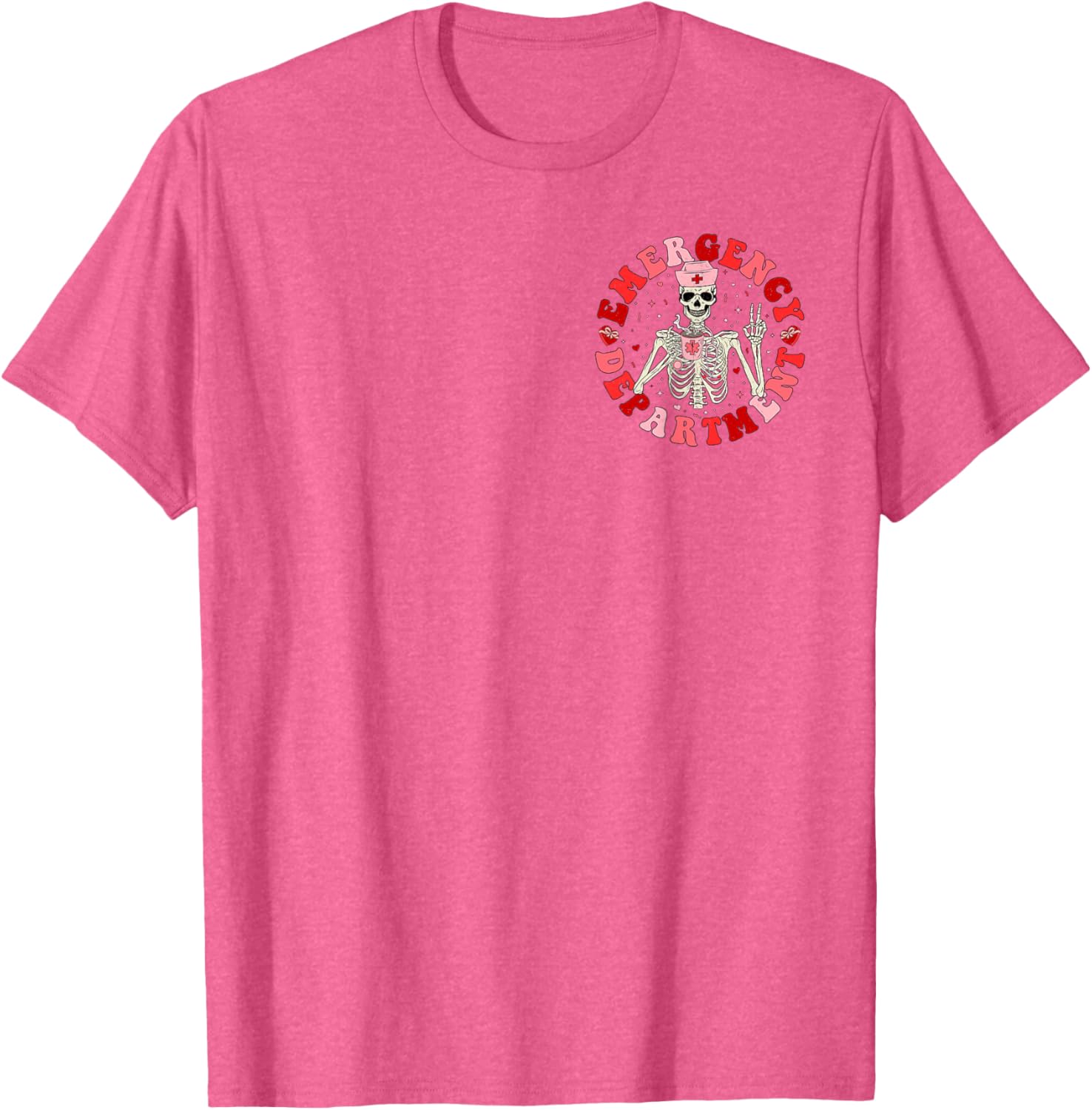 Emergency Department Skeleton ER Valentine's Day T-Shirt for Fun Lovers - 11