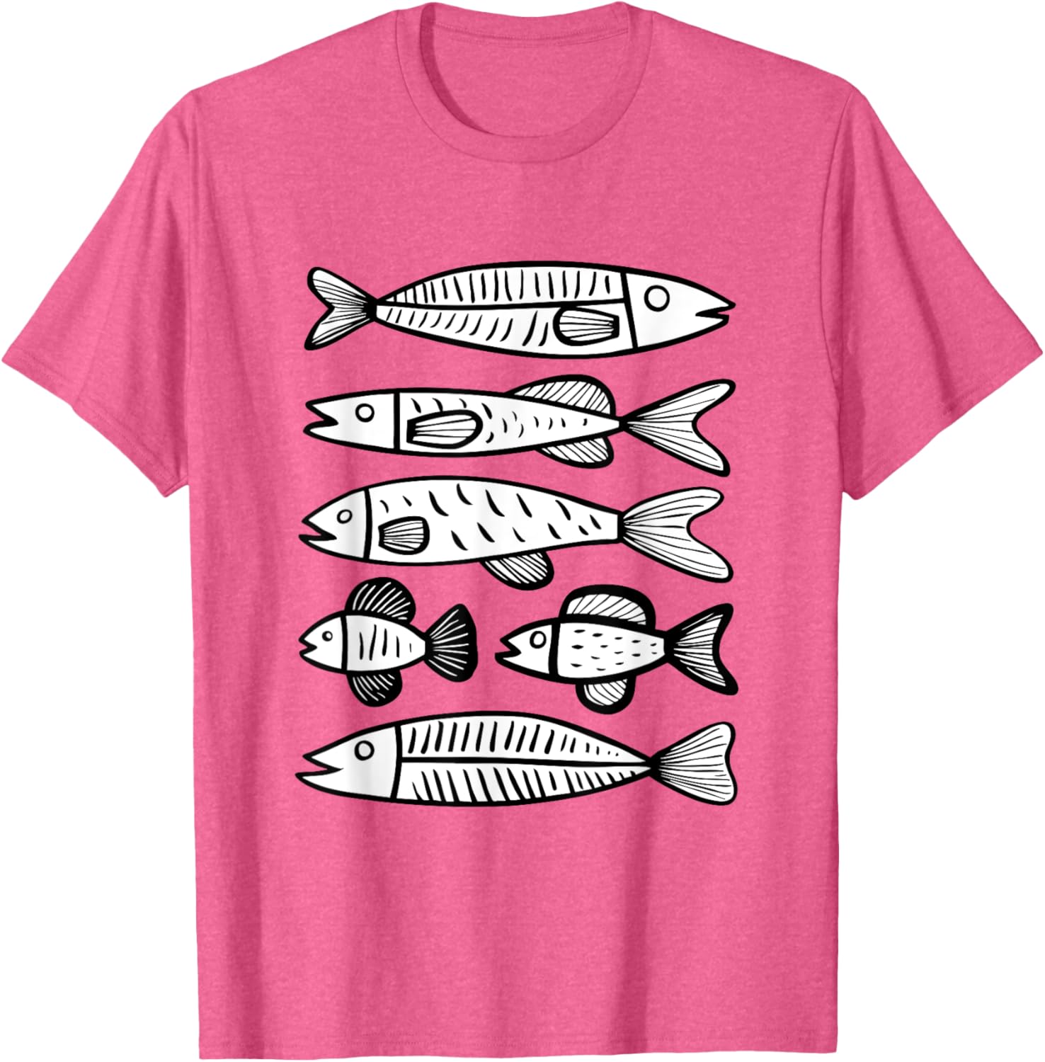 Minimalist Fish Pattern T-Shirt for Ocean Lovers – Stylish and Unique Design - 1
