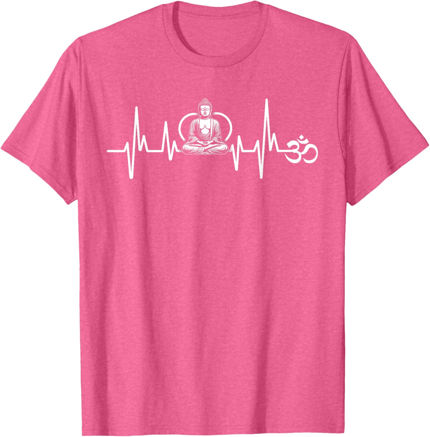 Om Heartbeat Funny Sacred Ohm Yoga Meditation Cool T-Shirt for Him & Her - 3
