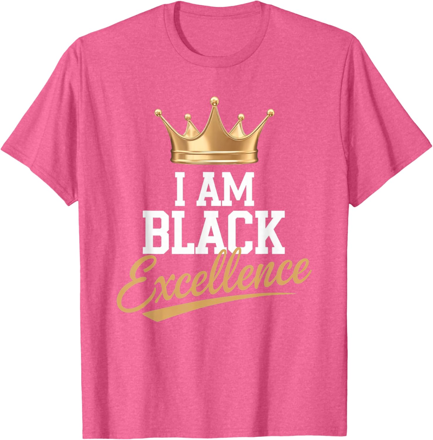 I AM BLACK EXCELLENCE Motivational Afro History T-Shirt for All Ages - 3