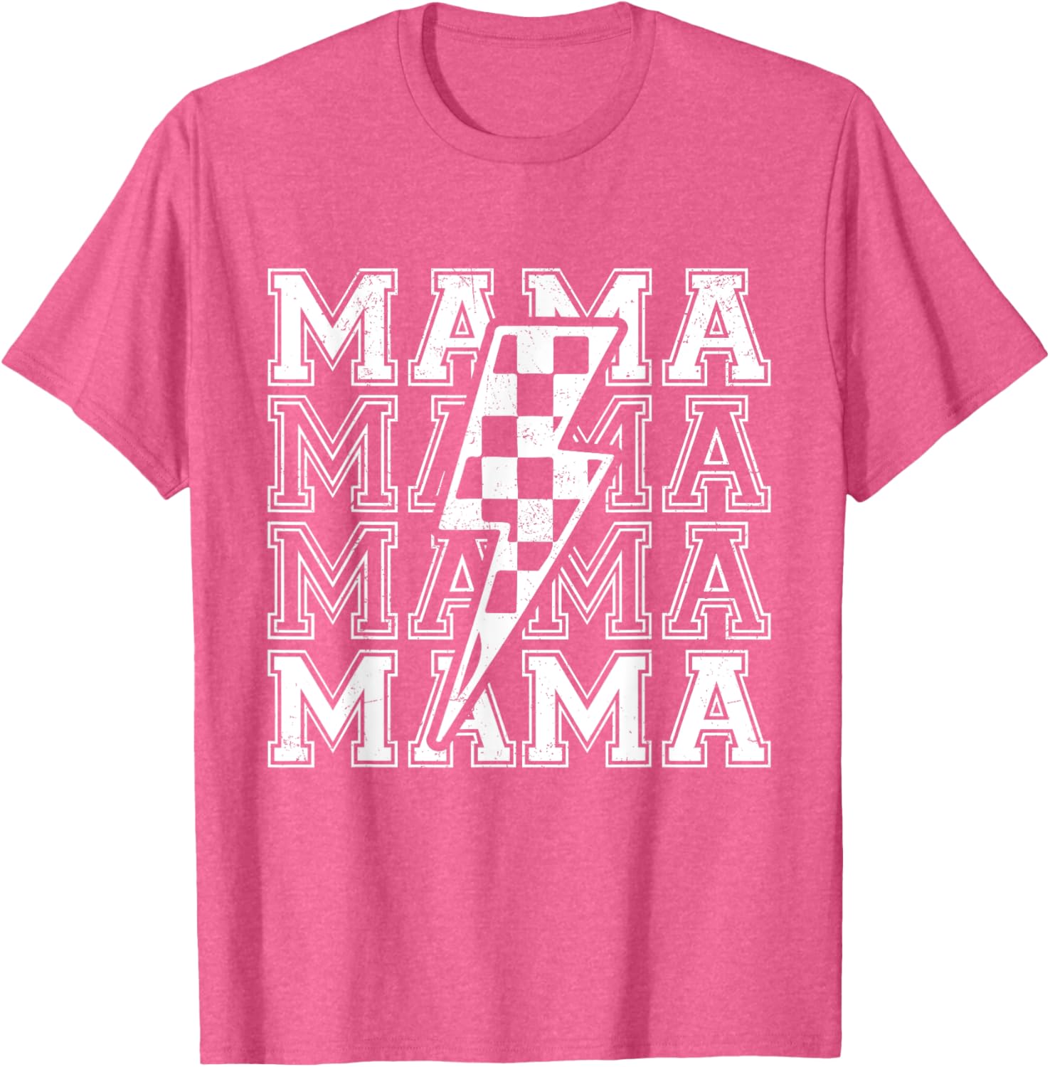 Mama Lightning Bolt Checkered T-Shirt for Cool Moms - Perfect Mother's Day Gift - 9
