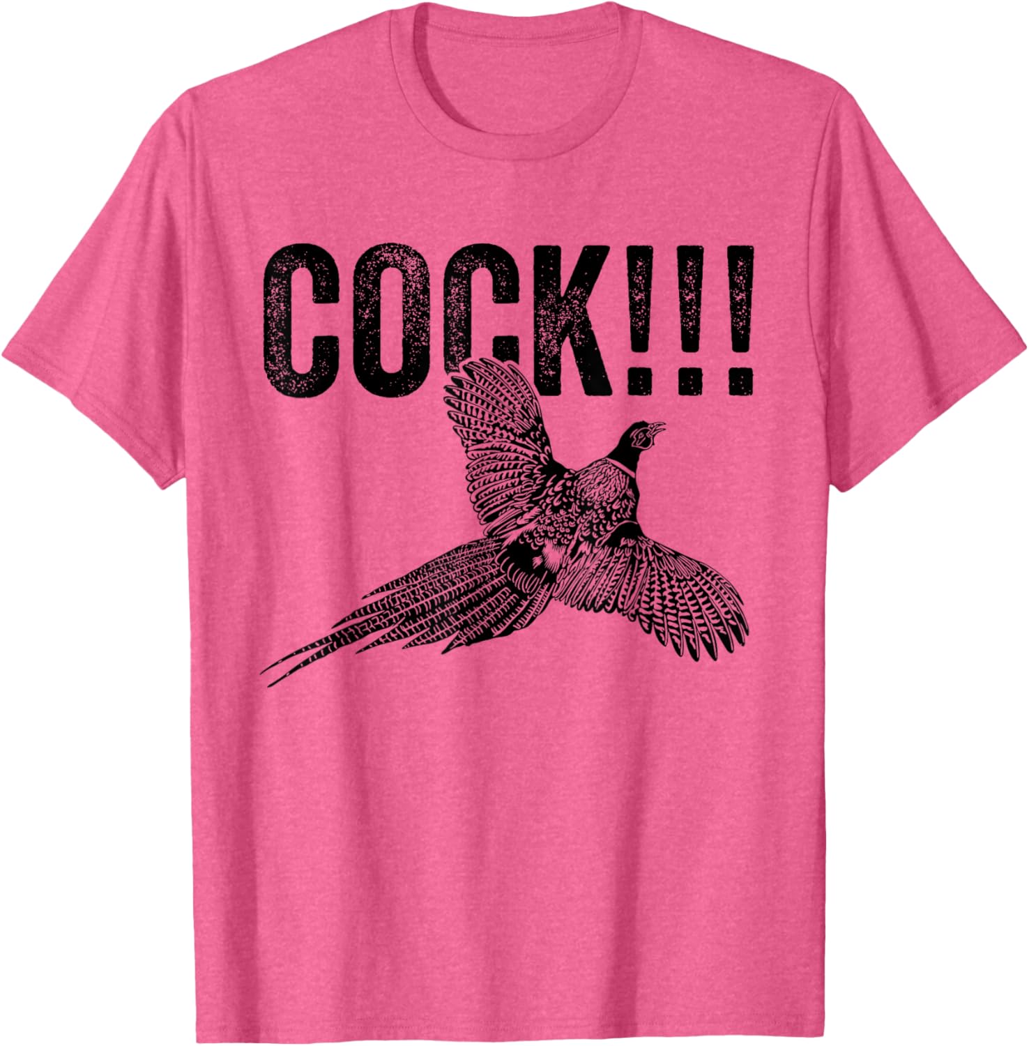 Funny Men's Cock Pheasant Hunting T-Shirt for Upland Hunters - 4