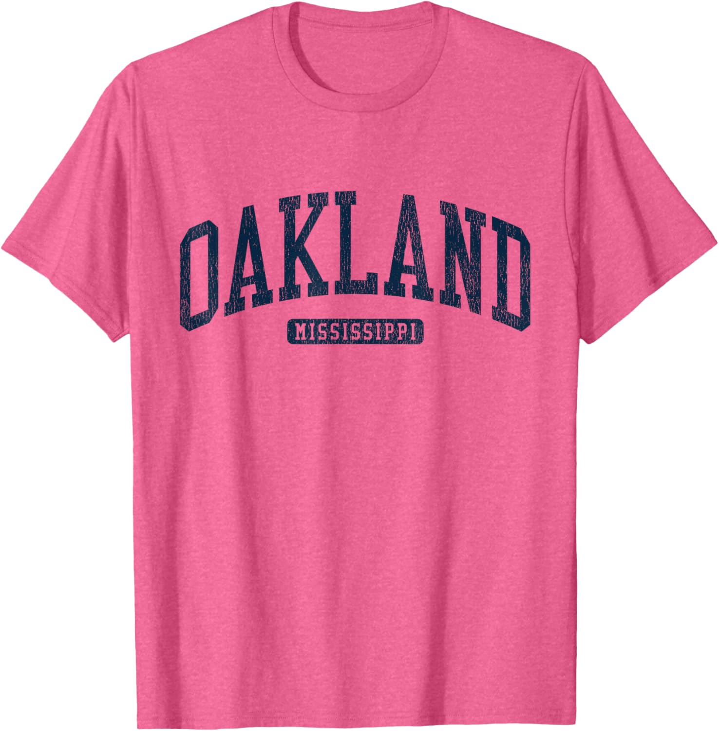 Oakland Mississippi College University Style Blue T-Shirt for Students - 16