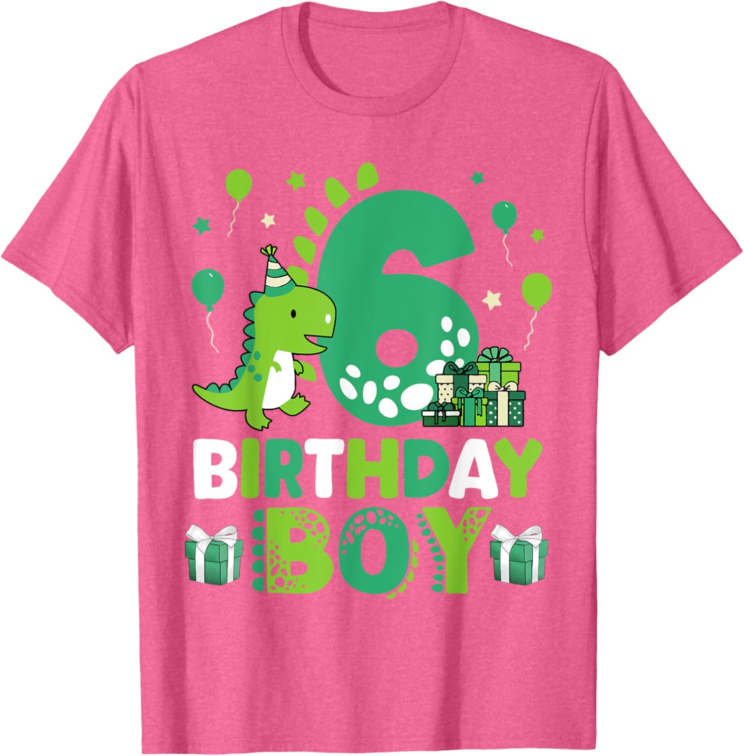 Adorable T Rex Dinosaur Shirt for Boys 6th Birthday Celebration - 22