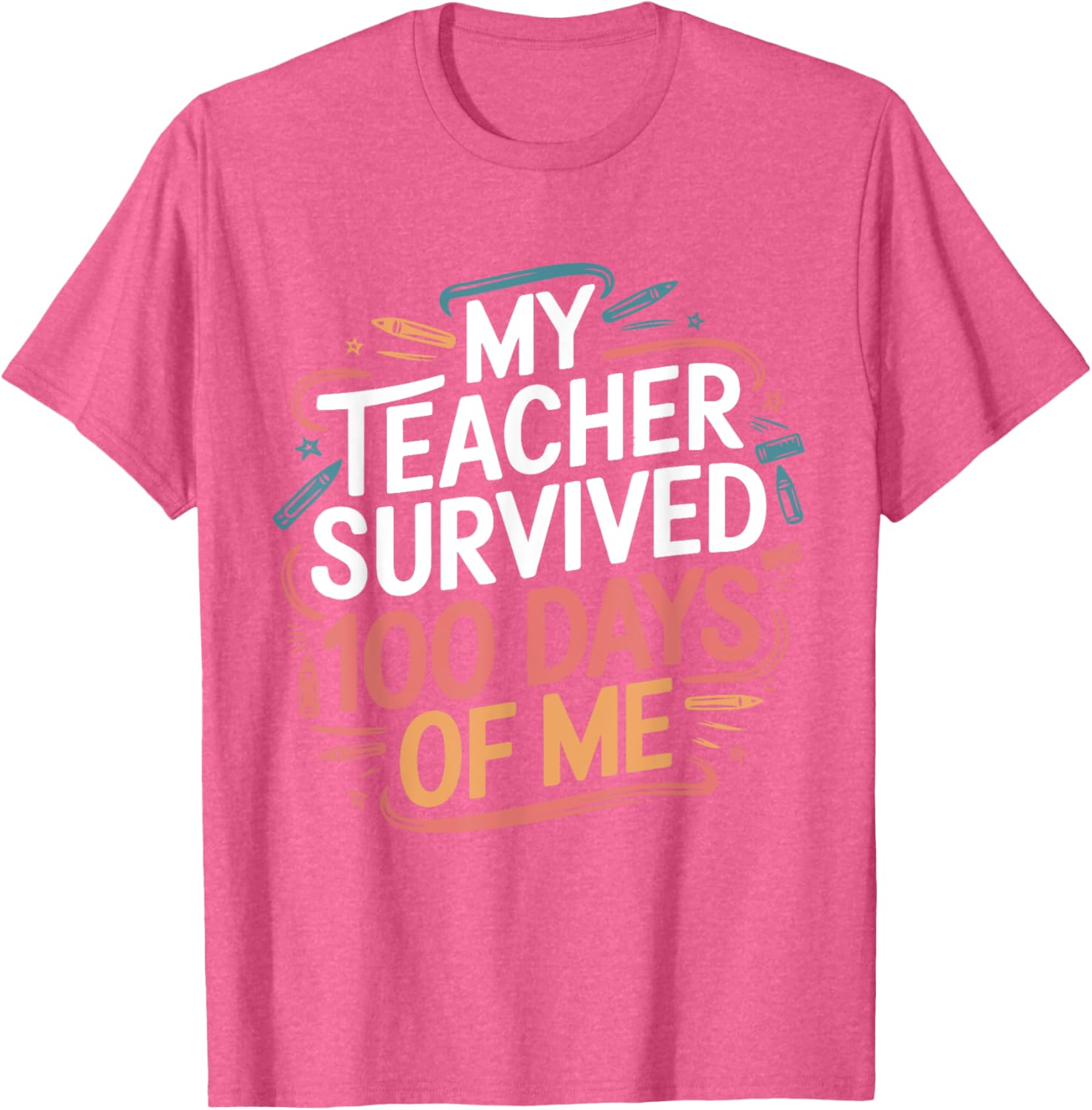 Funny Teacher 100 Days of School T-Shirt Gift for Educators - 13