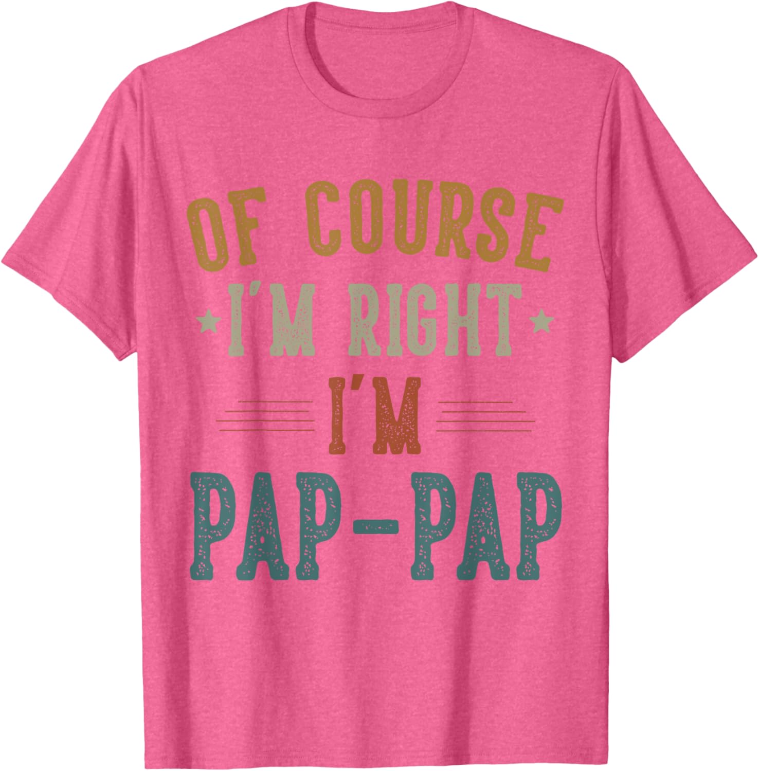Vintage Pap Pap I'm Right T-Shirt Perfect Gift for Father's Day - 15
