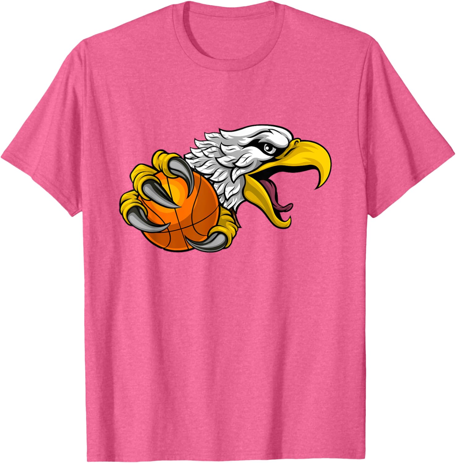 Eagle Hawk Basketball Cartoon Character T-Shirt for Fun Sports Fans - 23