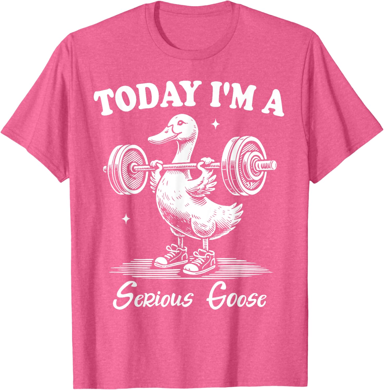 Funny Serious Goose Gym Fitness T-Shirt for Lifting Weights Lovers - 27