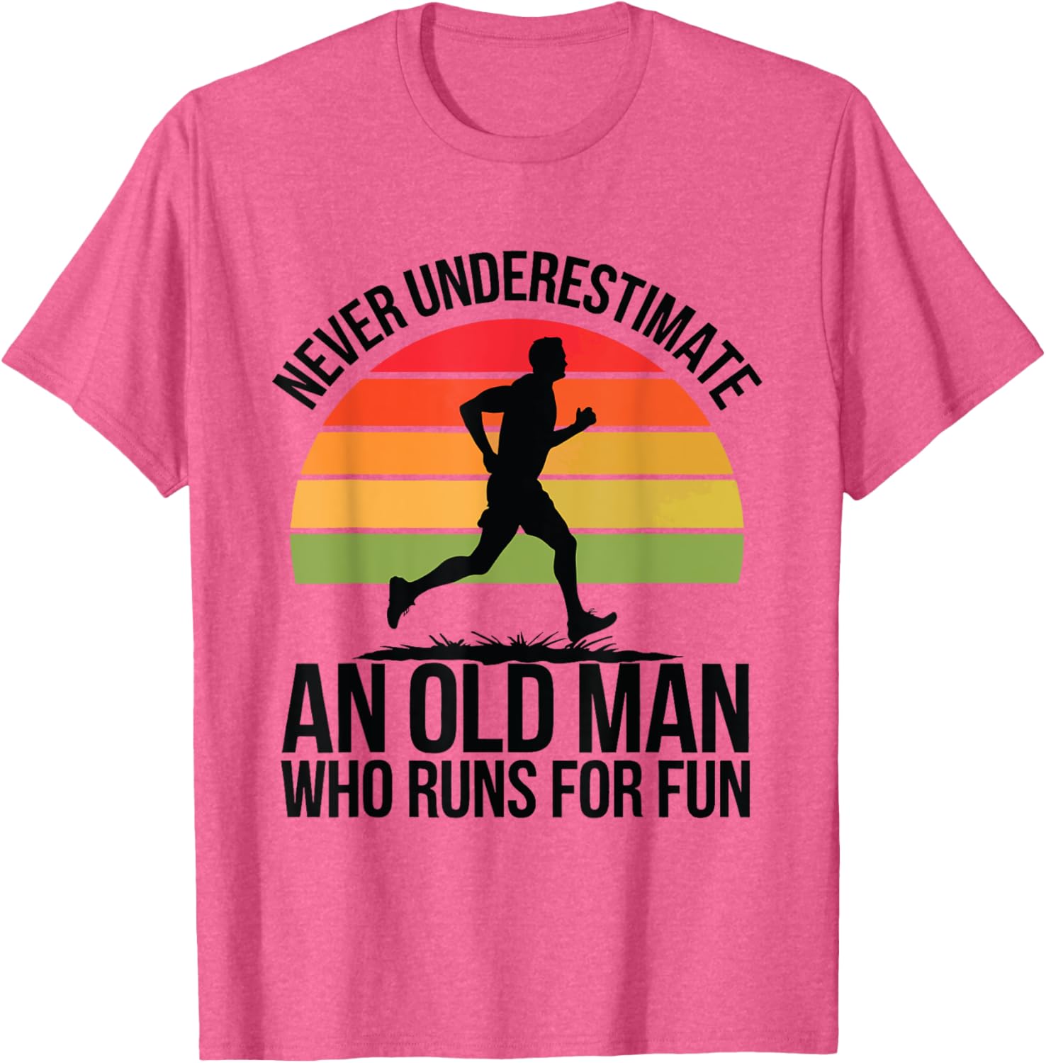 Funny Old Man Running T-Shirt for Senior Fitness Lovers and Runners - 8