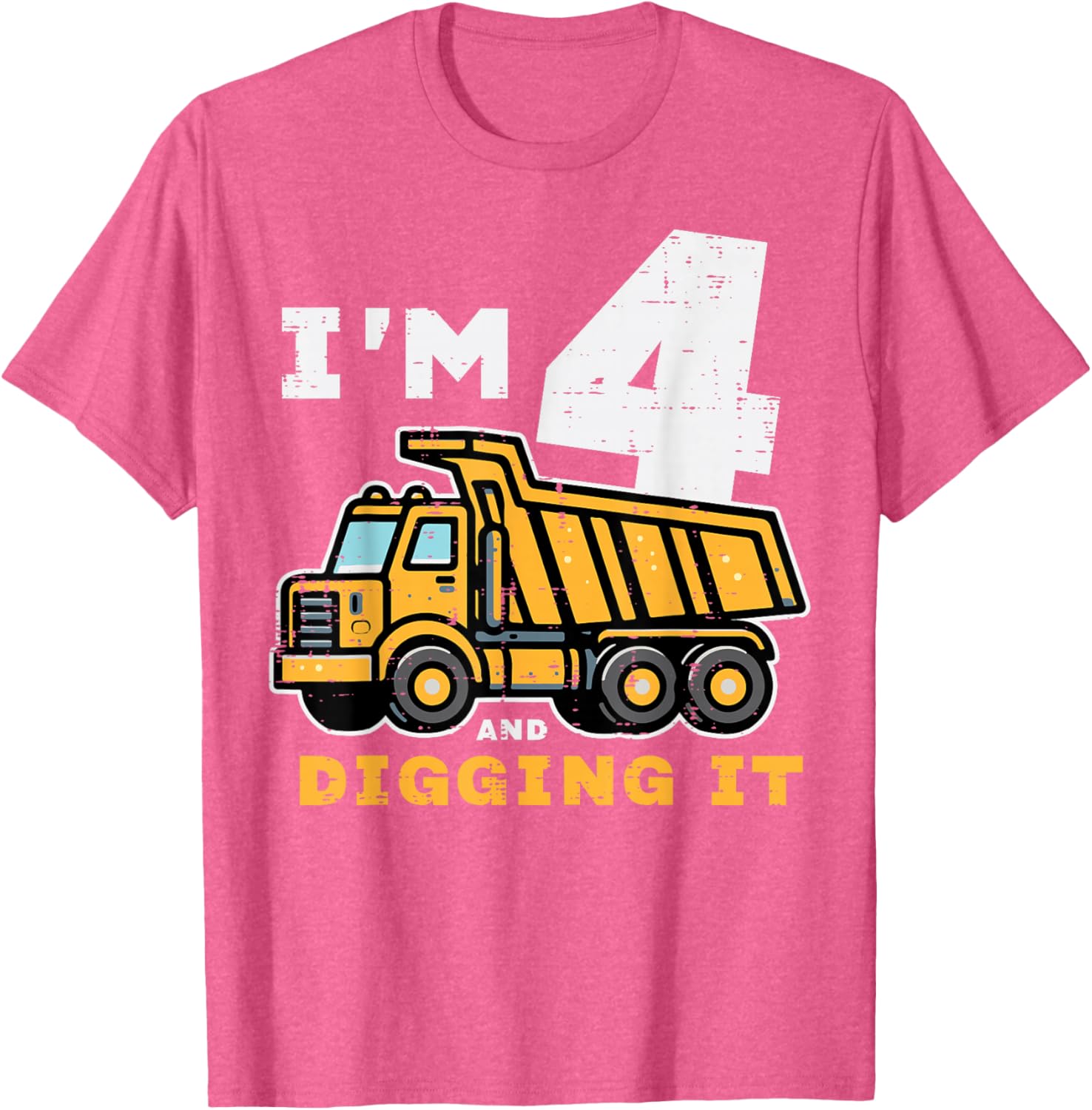 Cute 4th Birthday Dump Truck T-Shirt for Kids - Digging It Design - 27