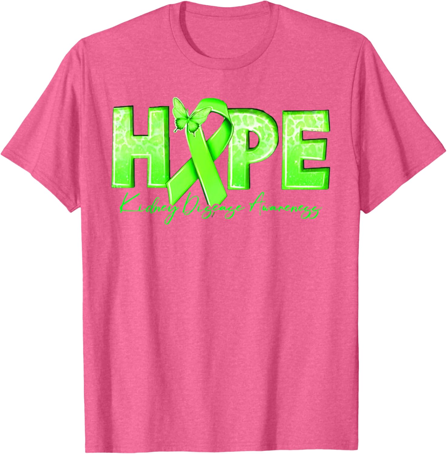 Hope Kidney Disease Awareness Green Ribbon T-Shirt for Renal Health Support - 10