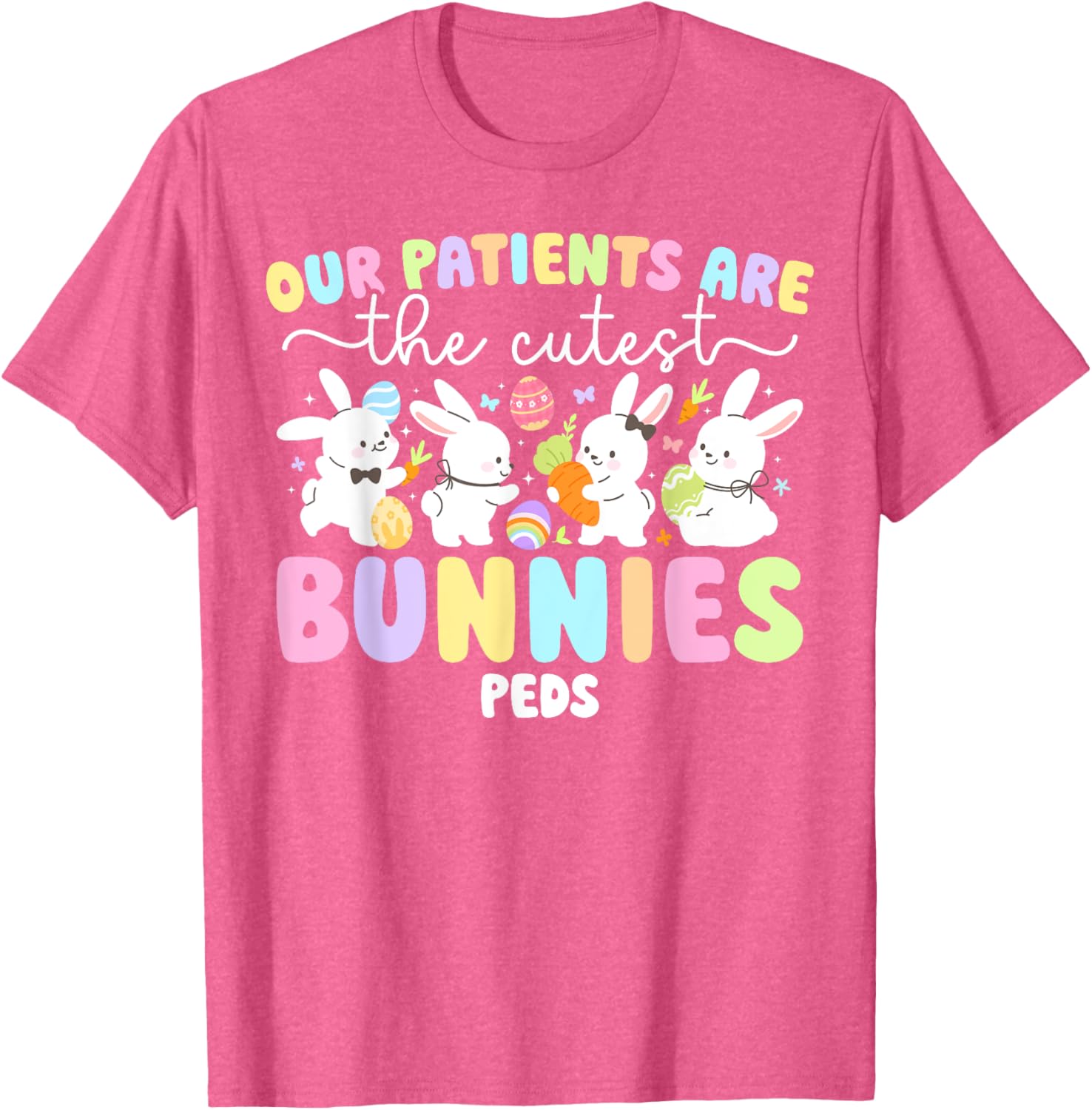 Cute Peds Easter Bunny Pediatric Nurse T-Shirt for Nurse Appreciation Day - 8