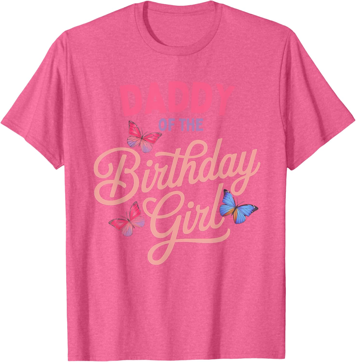 Daddy of the Birthday Girl Butterfly Family Matching T-Shirt - 17