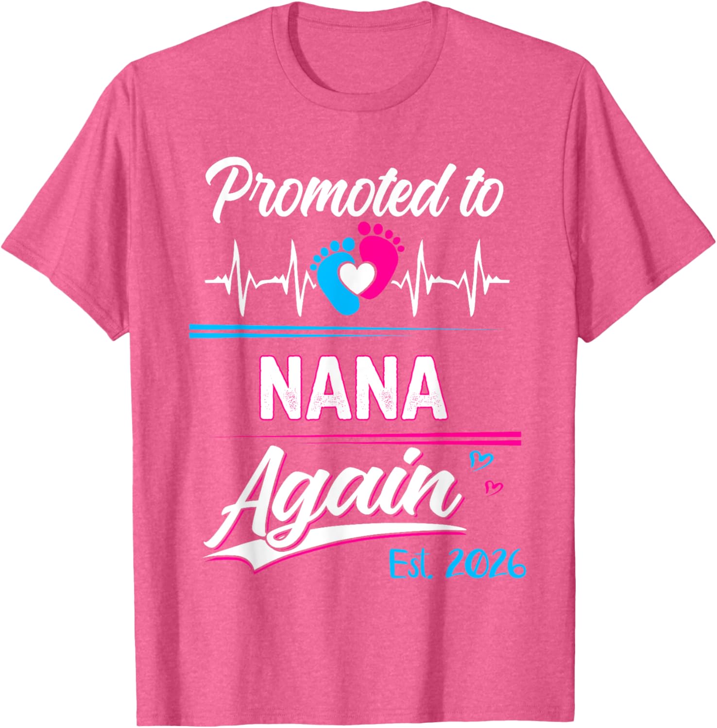 Promoted to Nana Again 2026 Pregnancy Announcement T-Shirt Gift - 8