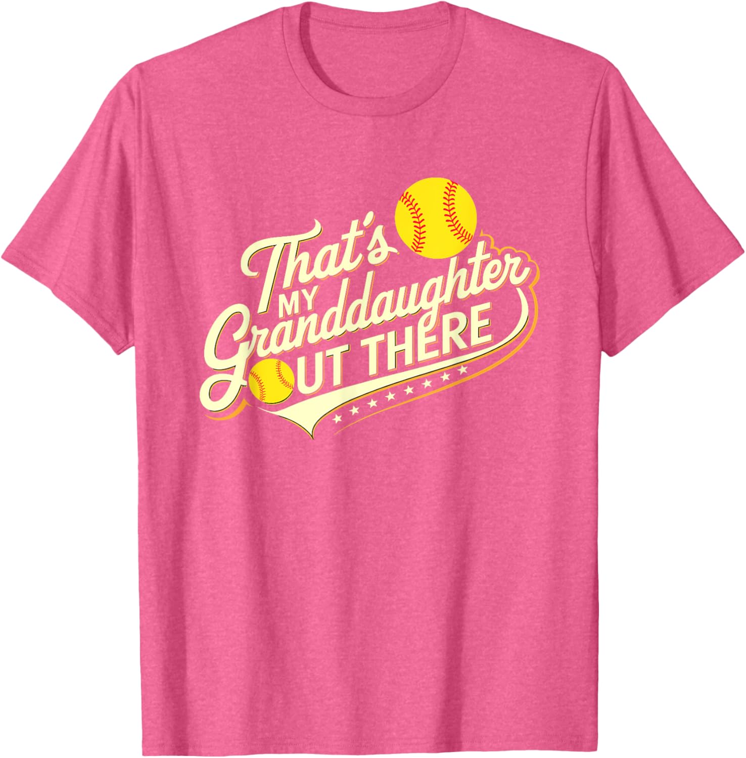 That's My Granddaughter Out There Softball Proud Family Fan T-Shirt - 18
