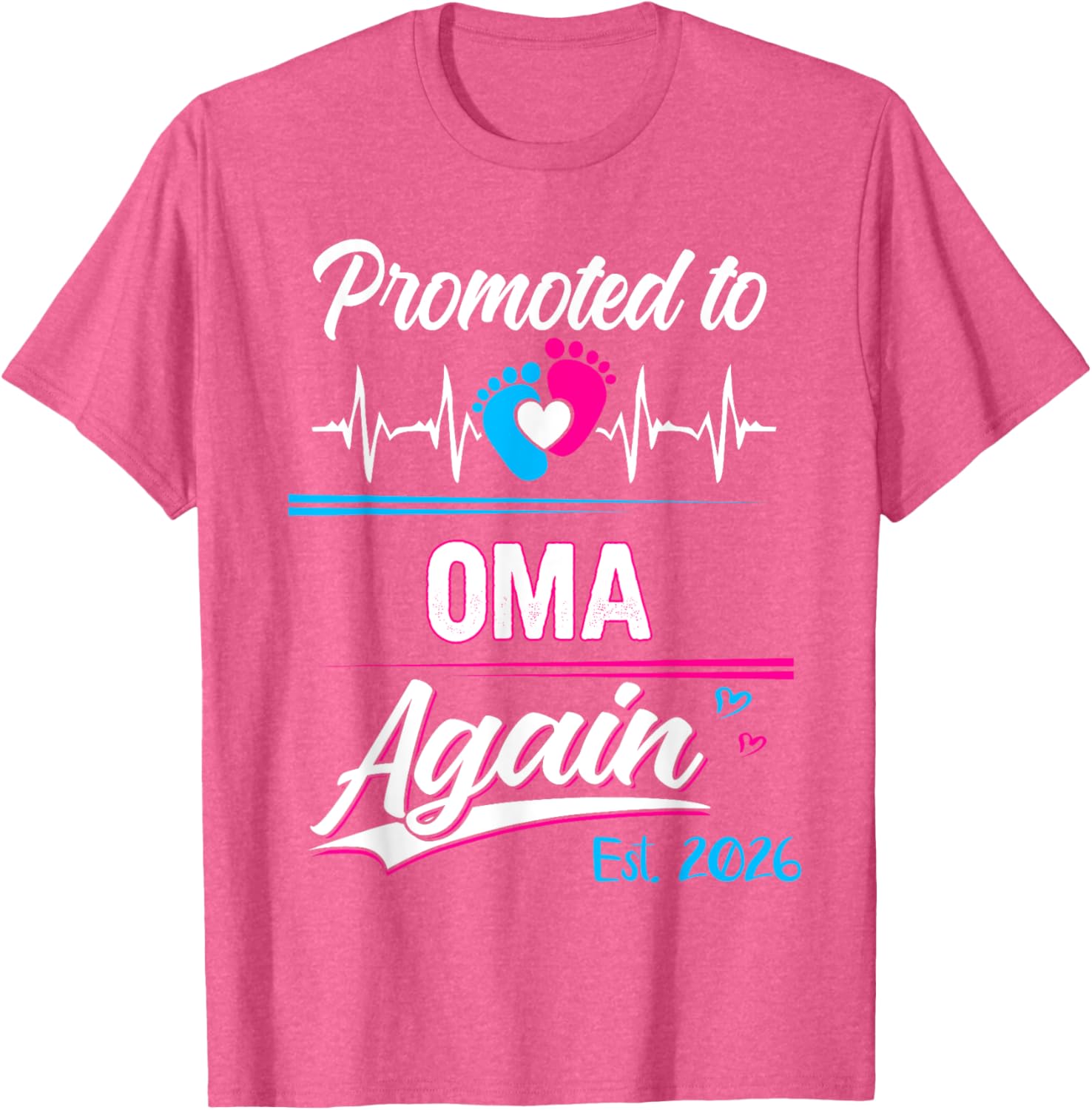 Promoted to Oma Again 2026 Cute Pregnancy Announcement T-Shirt - 13