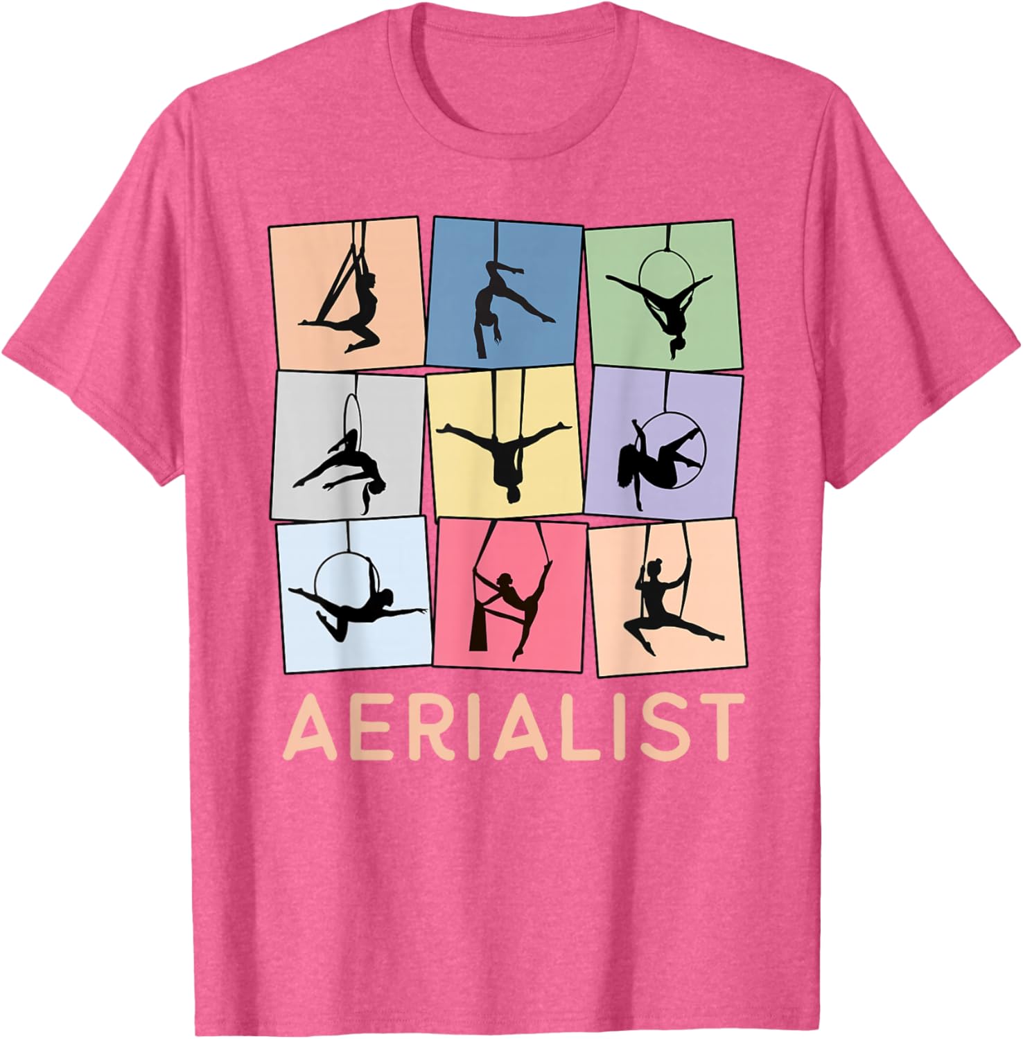 Fun Retro Aerialist T-Shirt for Aerial Hoop Lovers and Gift Ideas - 19