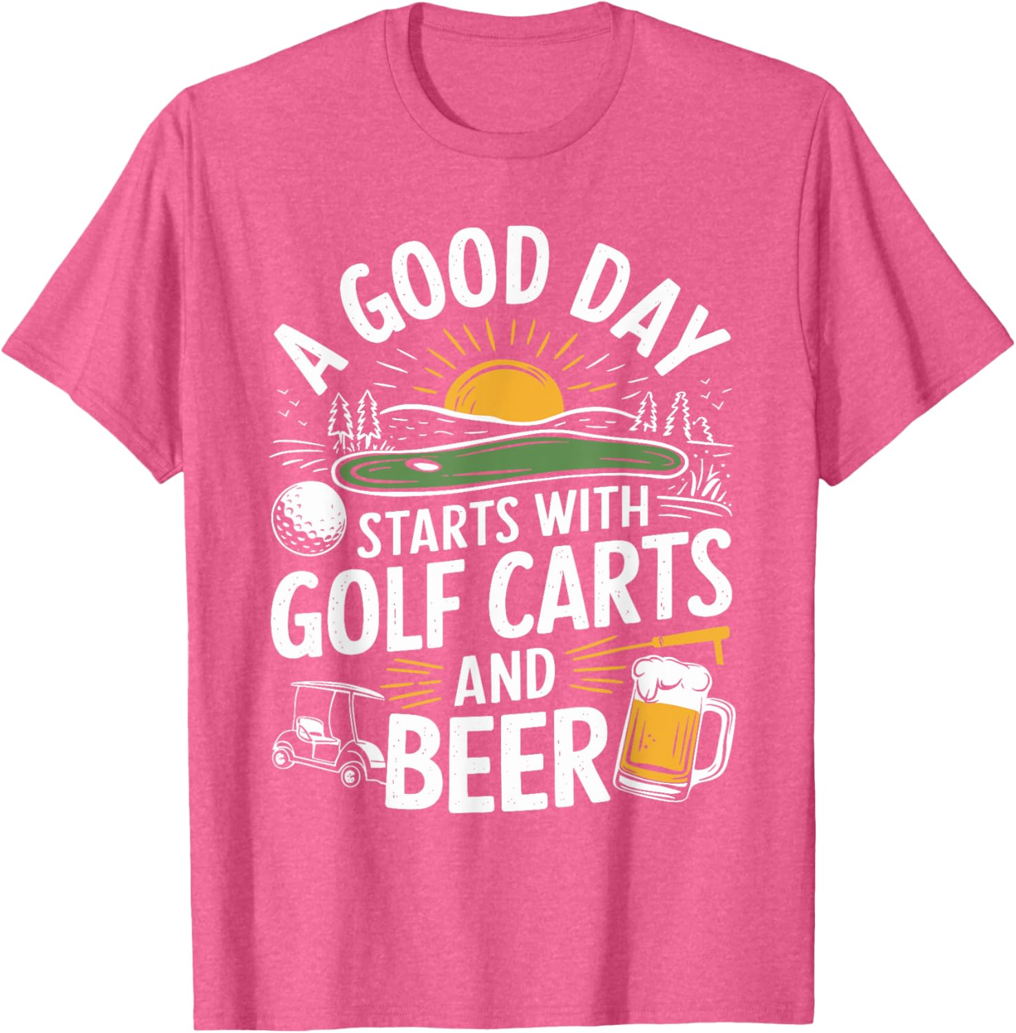 Golf Carts and Beer T-Shirt for Golf Lovers – Perfect Gift for Golfers - 14