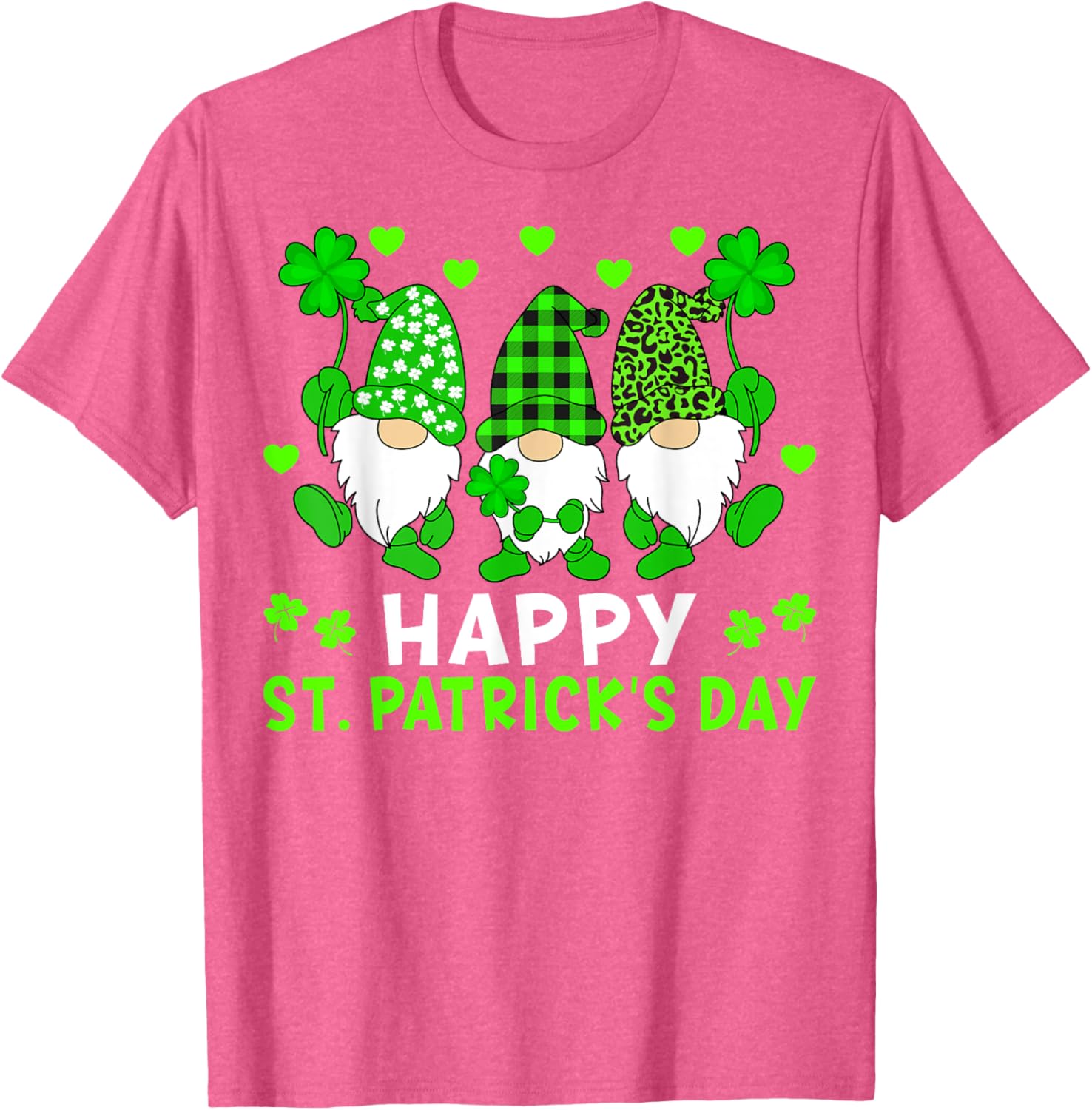 Happy St Patricks Day Gnomes Shamrock T-Shirt for Men Women Kids - 16