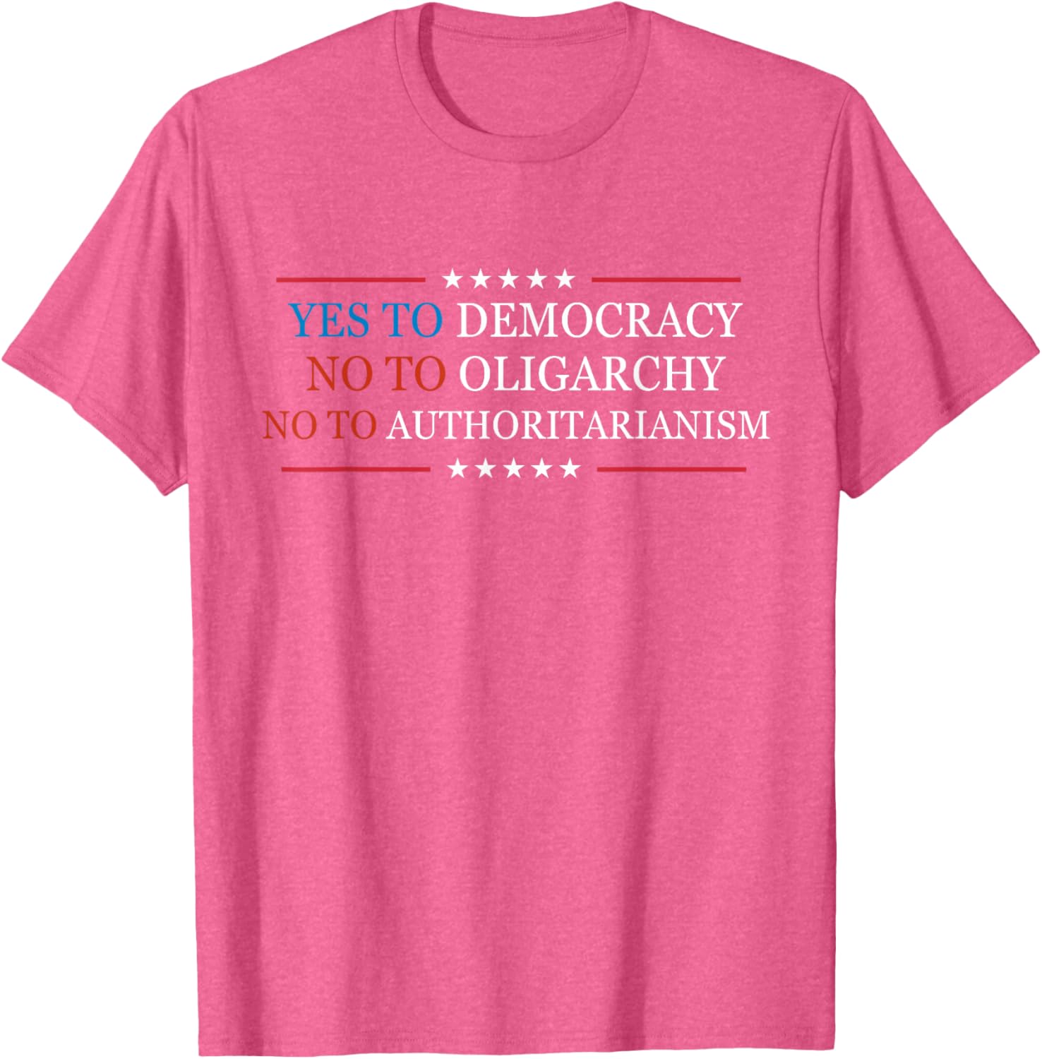 Yes To Democracy No To Oligarchy Bernie Sanders Quote T-Shirt for Activists - 23