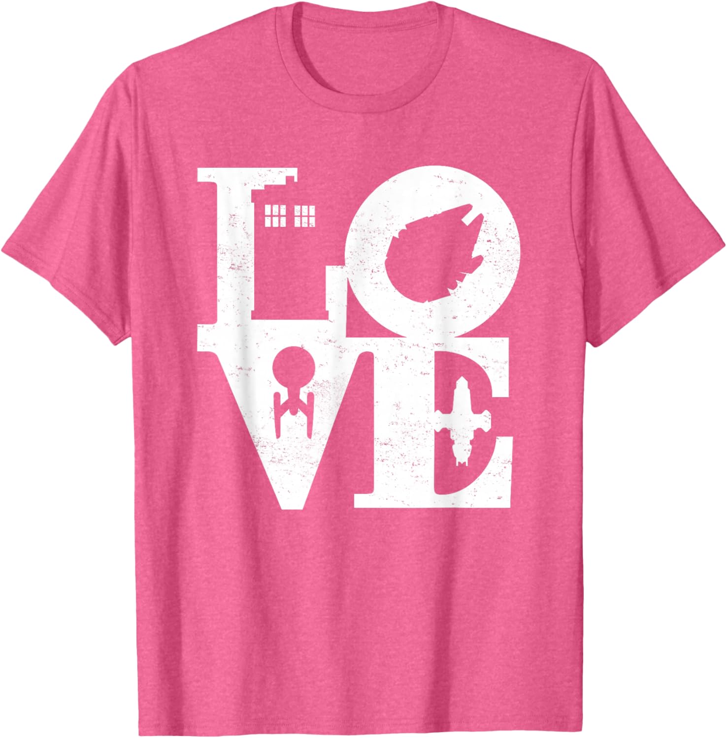 Vintage I Love Magic and Science Fiction Space Black Remix T-Shirt - 29