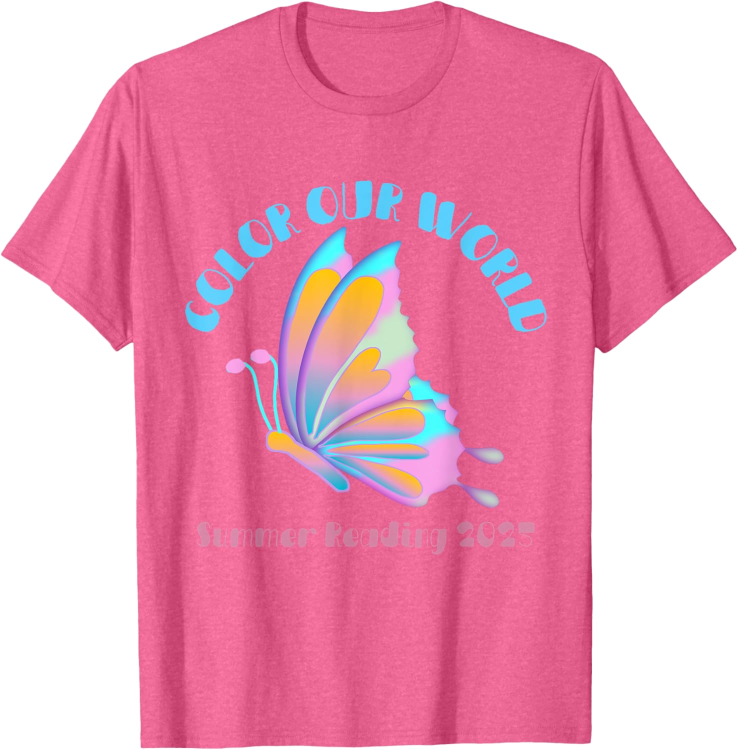 Color Our World Summer 2025 Butterfly T-Shirt for Reading Enthusiasts - 13
