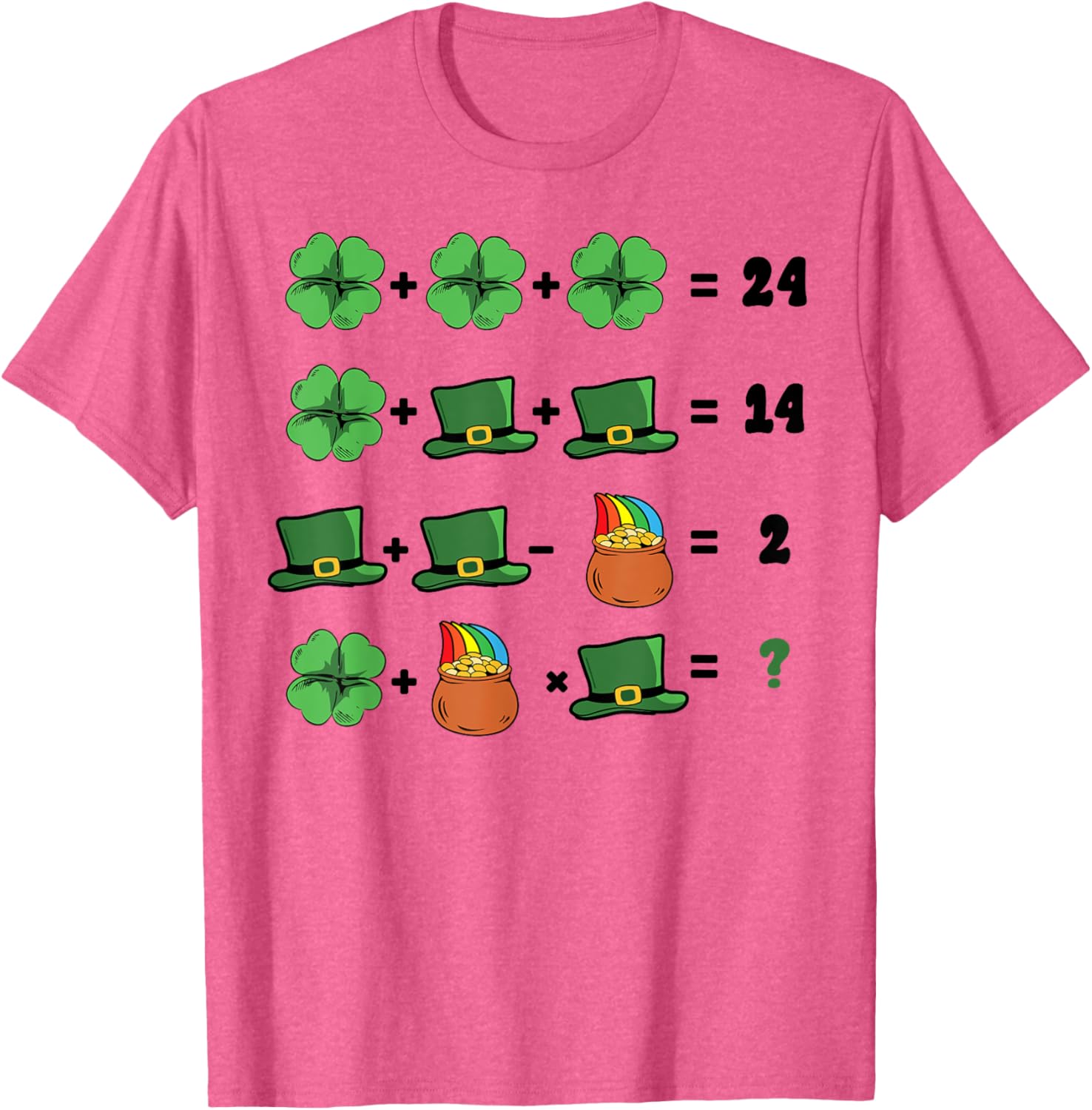 Funny St Patricks Day Shamrock Math Teacher T-Shirt for Irish Celebrations - 7