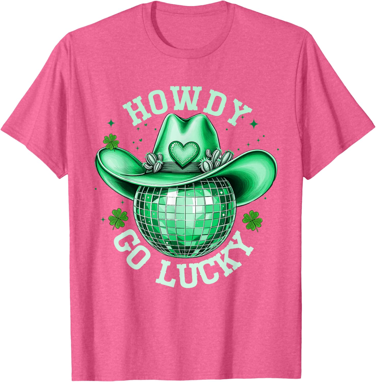 Howdy Go Lucky Disco Western Irish Shamrock T-Shirt for St. Patrick's Day - 3