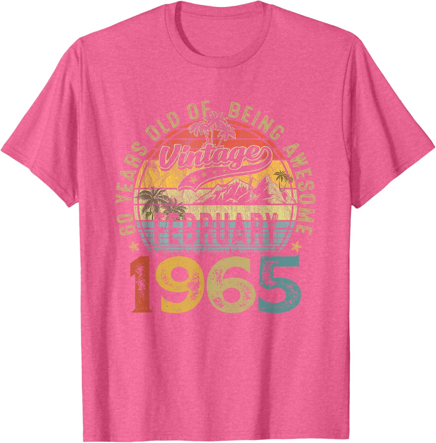 Vintage Retro 60th Birthday T-Shirt for February 1965 Celebration - 12