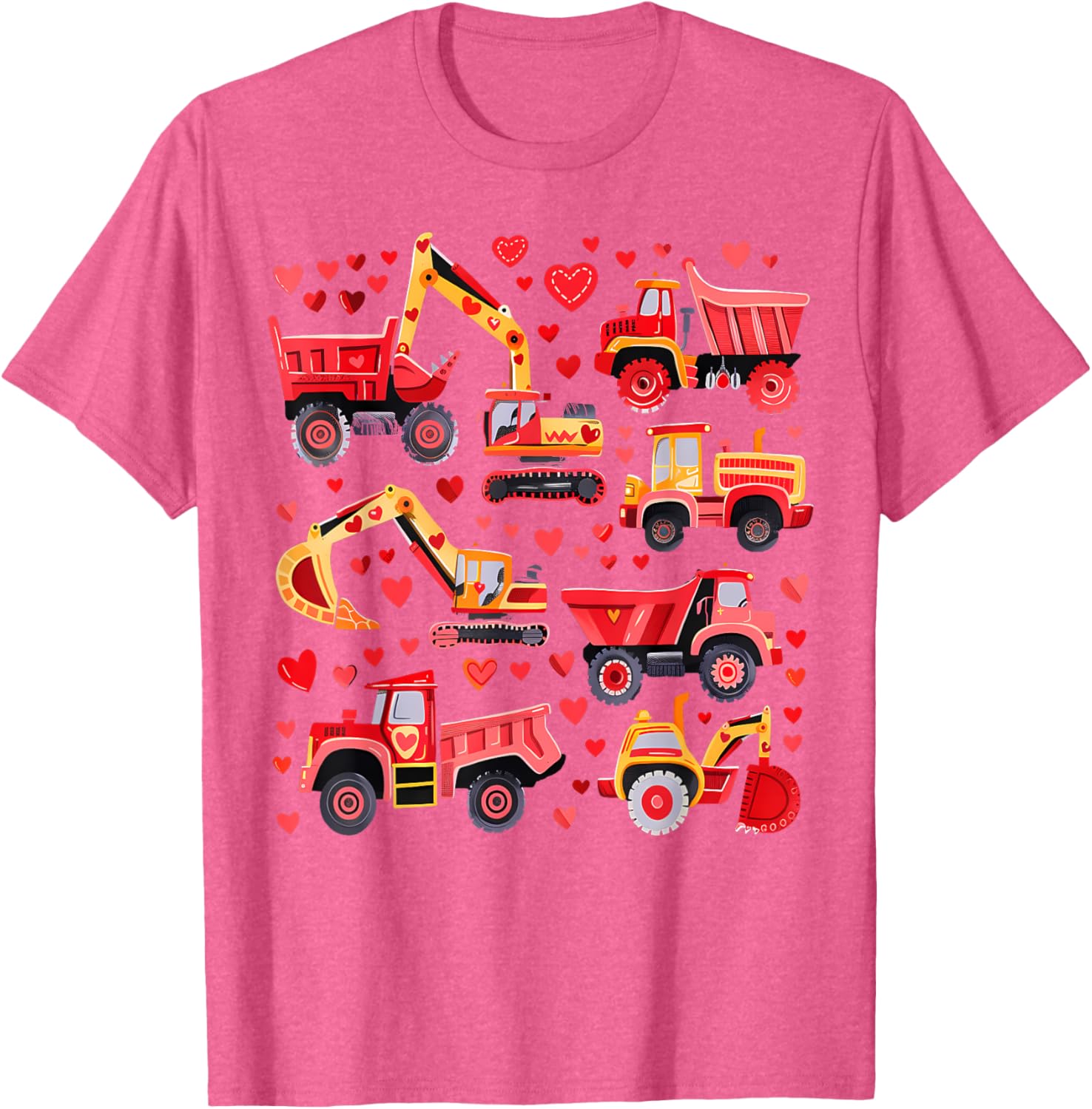Loads of Love Construction Trucks Valentine's Day T-Shirt for Toddler Boys - 21