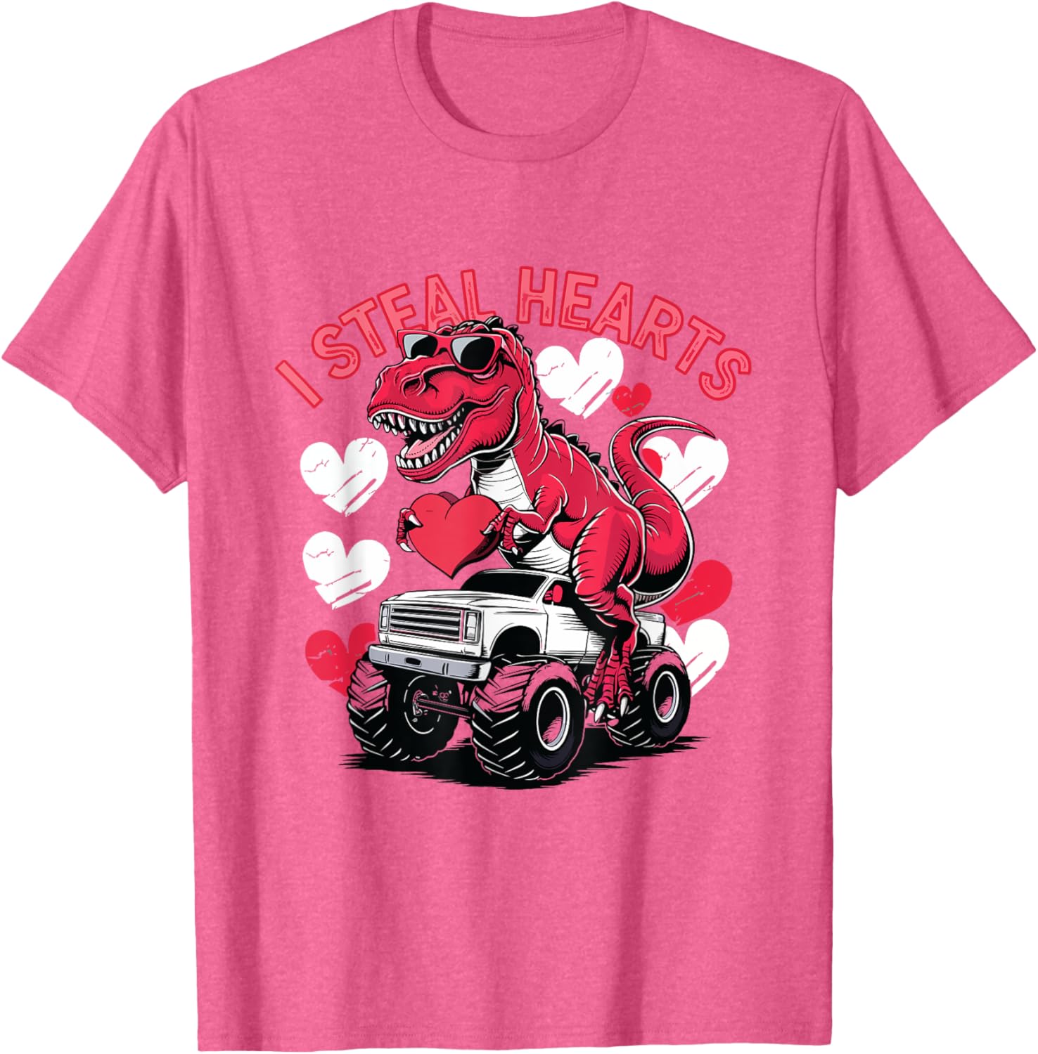 I Steal Hearts Toddler T-Rex Valentine's Day Shirt for Baby Boys - 28