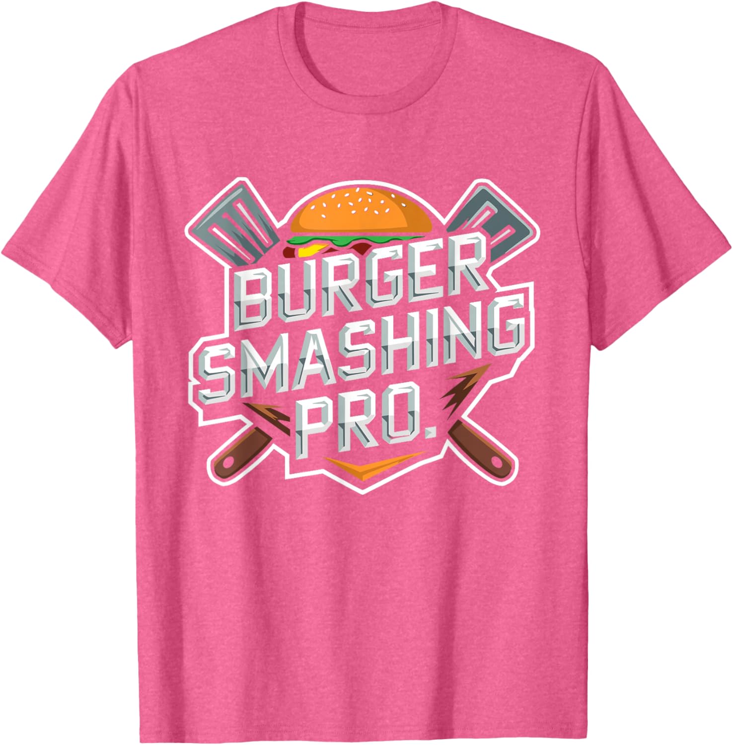 Smash Burger Lover Grilled Cheeseburger Flat Top T-Shirt for Foodies - 15