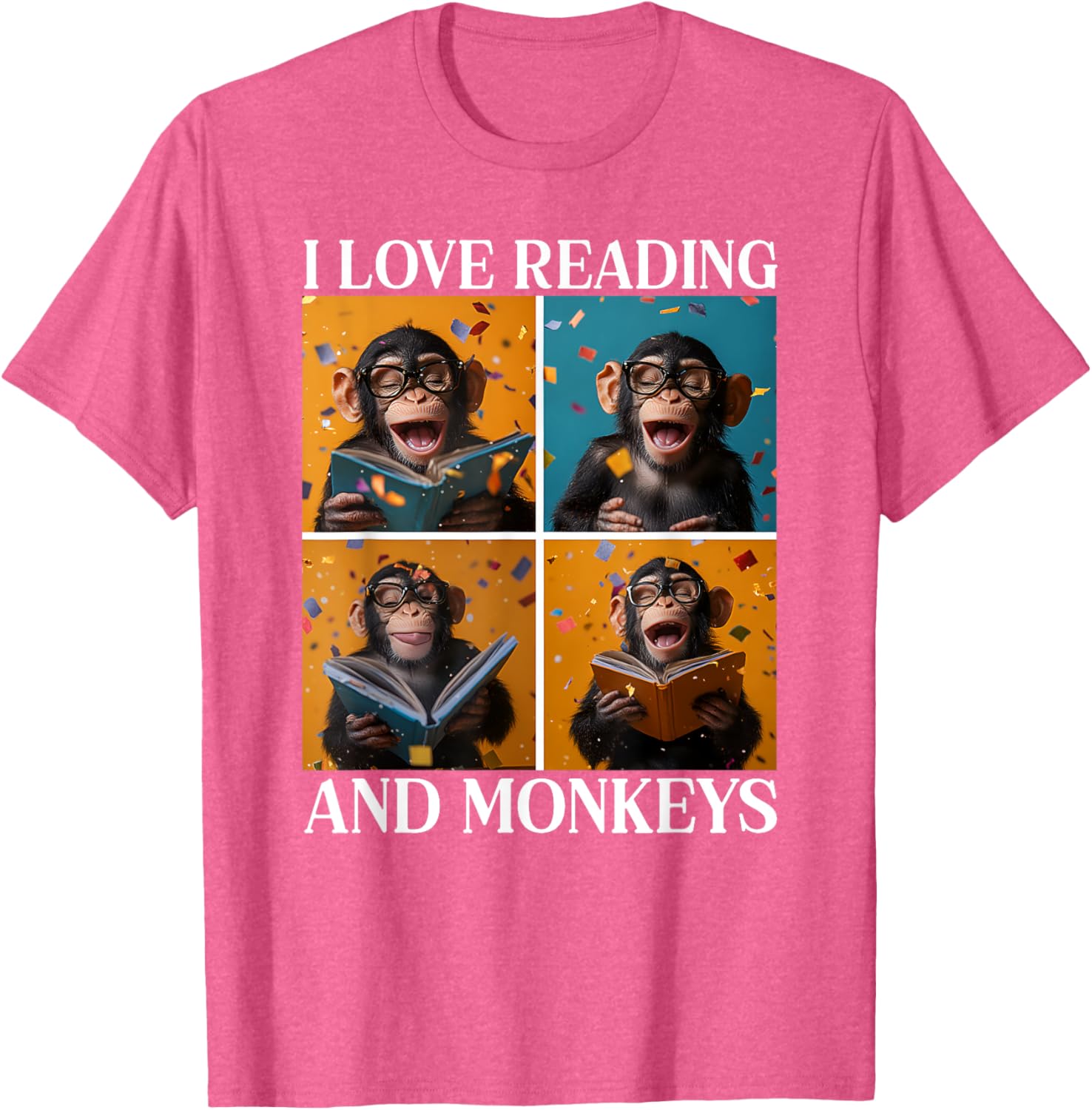 Adorable Love Reading and Monkeys T-Shirt for Book Lovers and Kids - 10