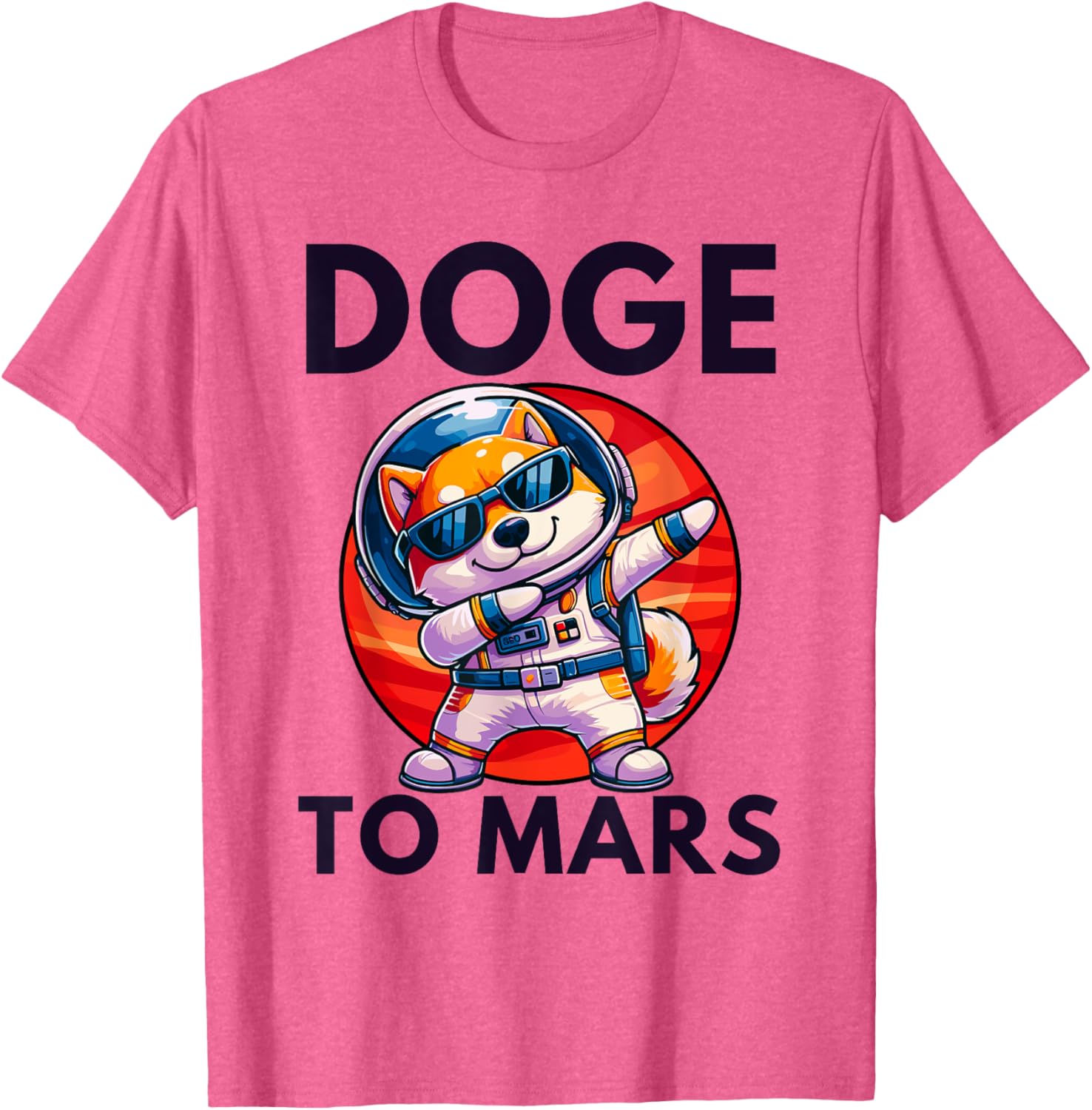 Doge to Mars Shiba Inu Dabbing T-Shirt for Men and Women Fun Style - 5