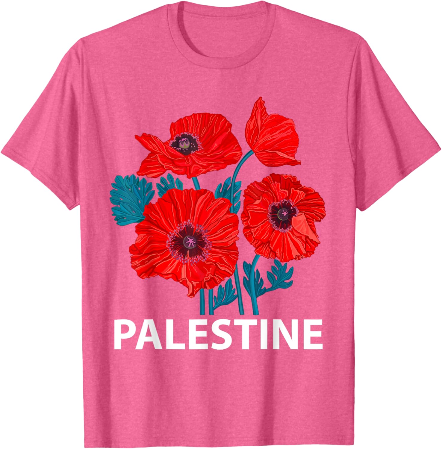 Palestine Patriotic Poppy T-Shirt for Palestinian Resistance Support - 26