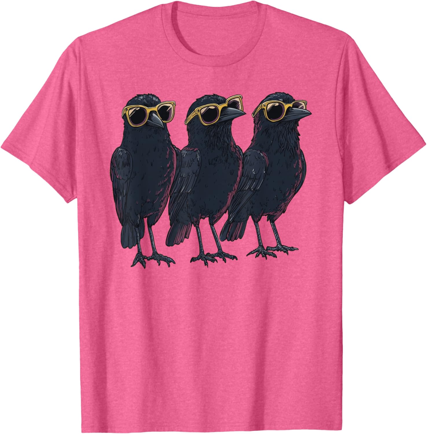 Cool Crow Raven T-Shirt with Sunglasses for Bird Lovers and Trendsetters - 11