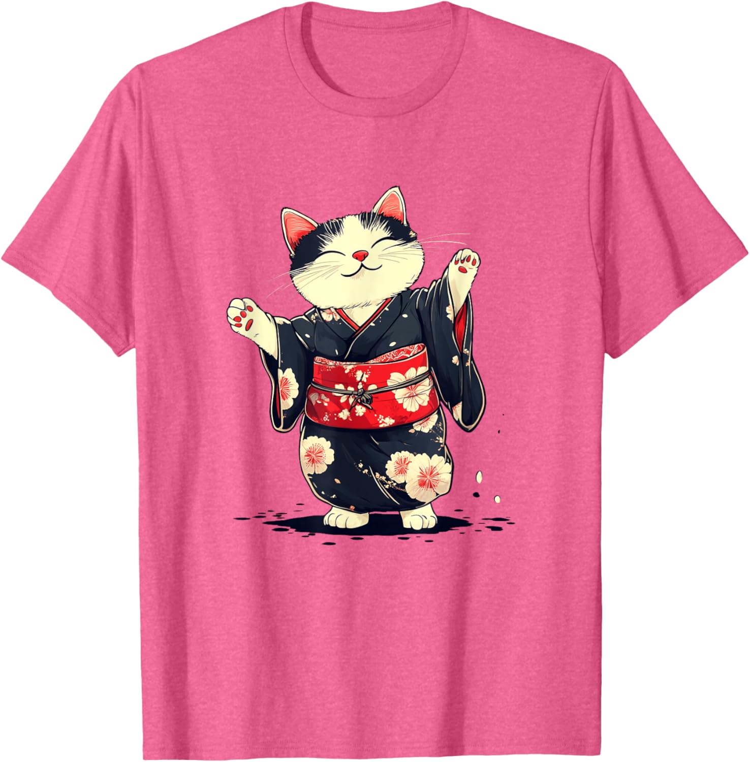 Pretty Kimono Cat T-Shirt for Japanese Style Lovers - Unisex Kids Adults - 18