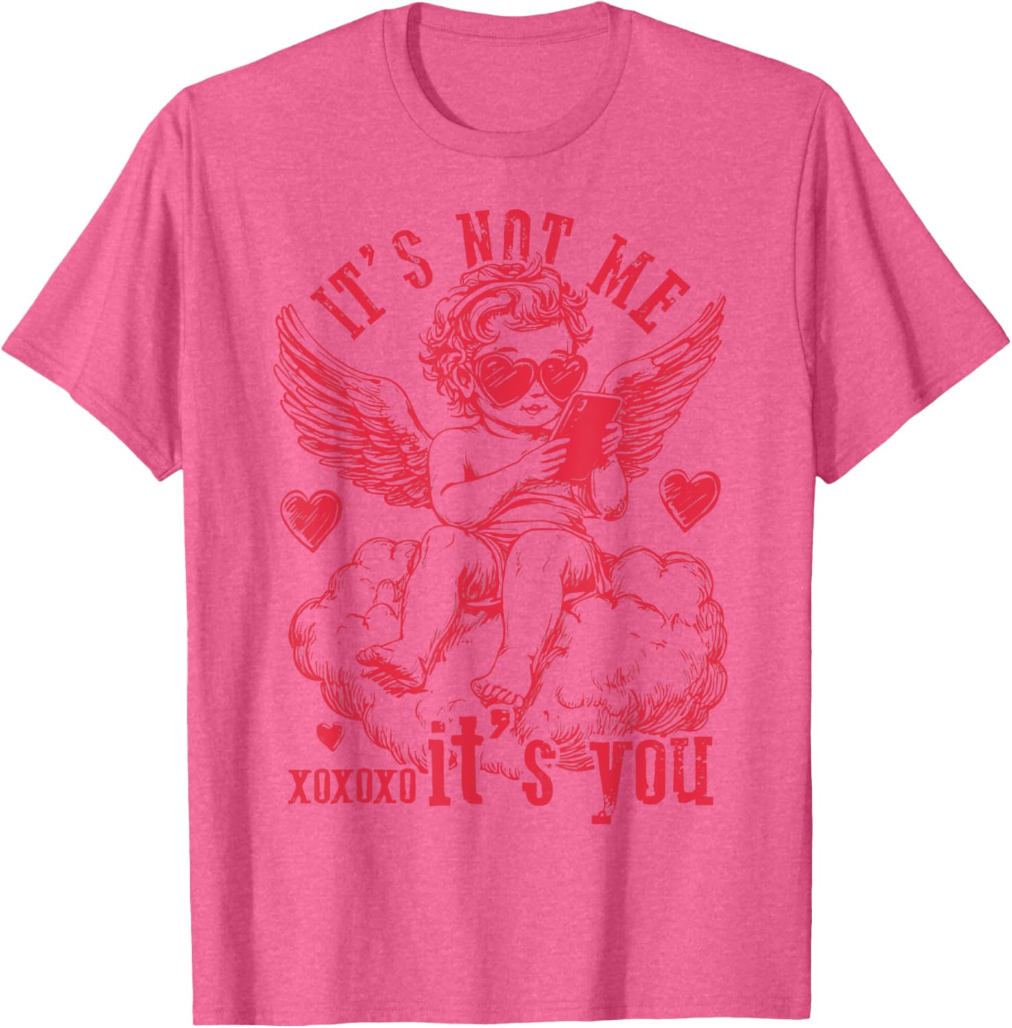 Funny Retro Snarky Cupid Valentine's T-Shirt - It's Not Me It's You - 3