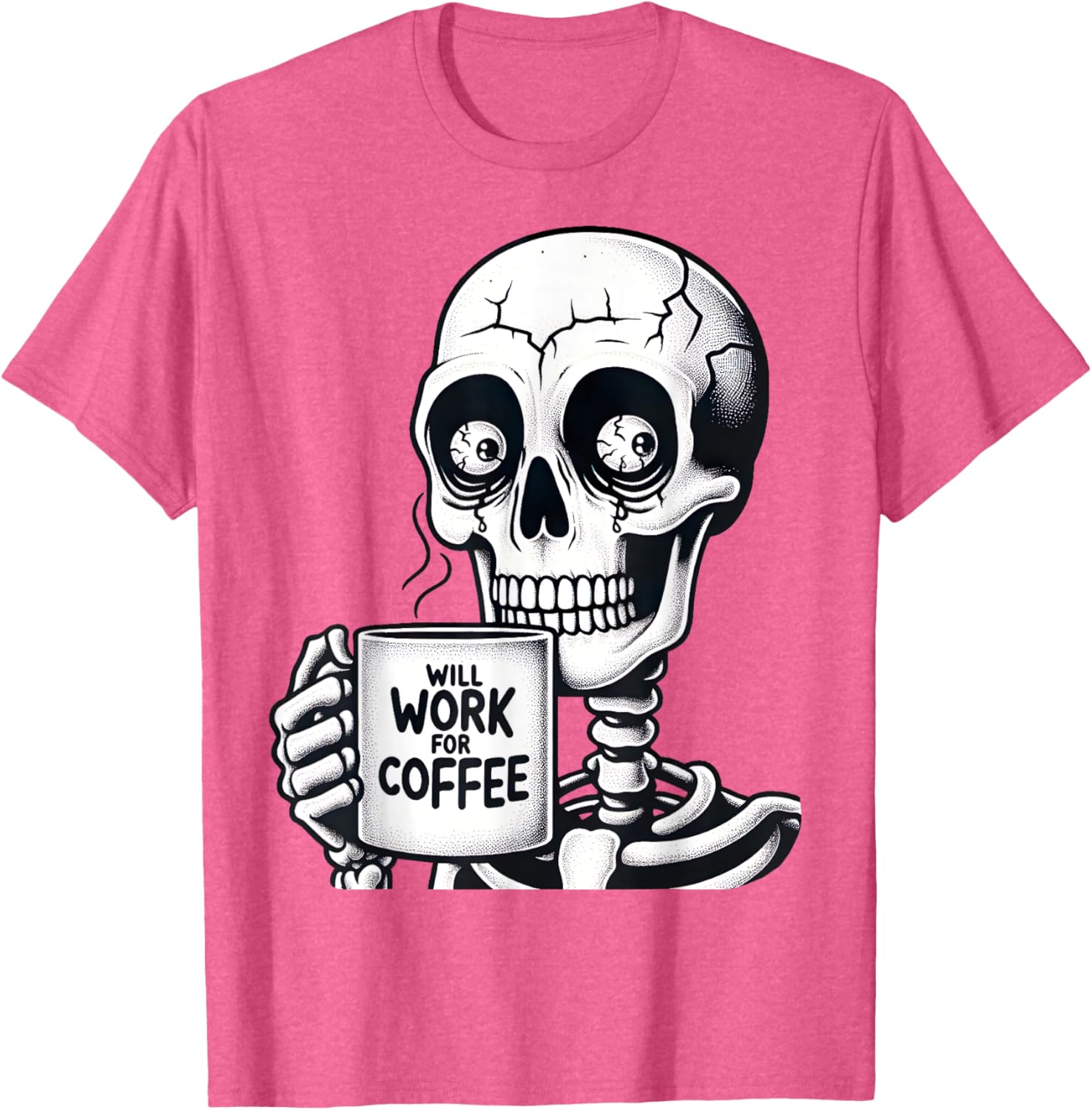 Funny Skeleton Coffee Lover T-Shirt - Perfect Gift for Caffeine Fans - 24
