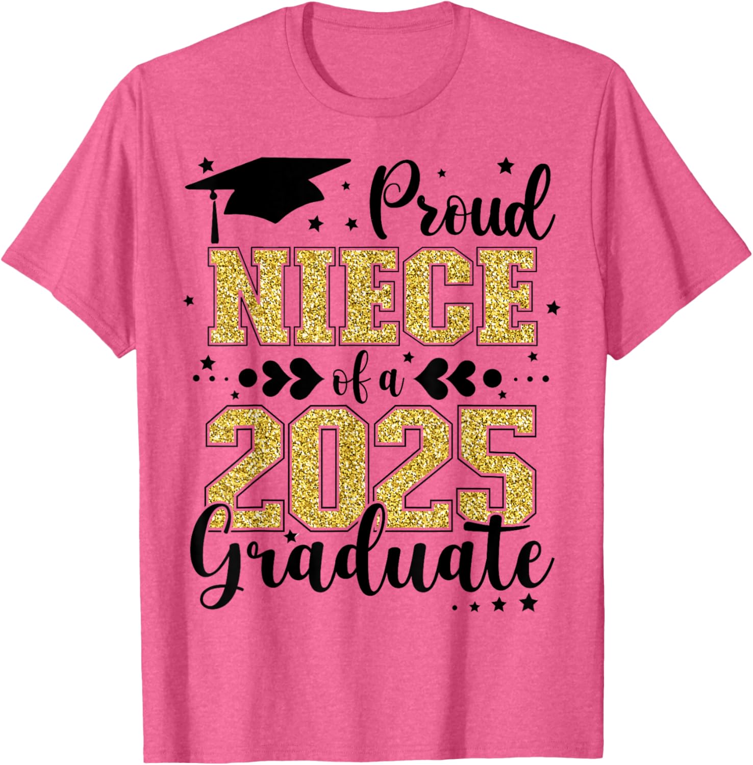 Proud Niece of Class of 2025 Graduate Senior T-Shirt for Celebrations - 5