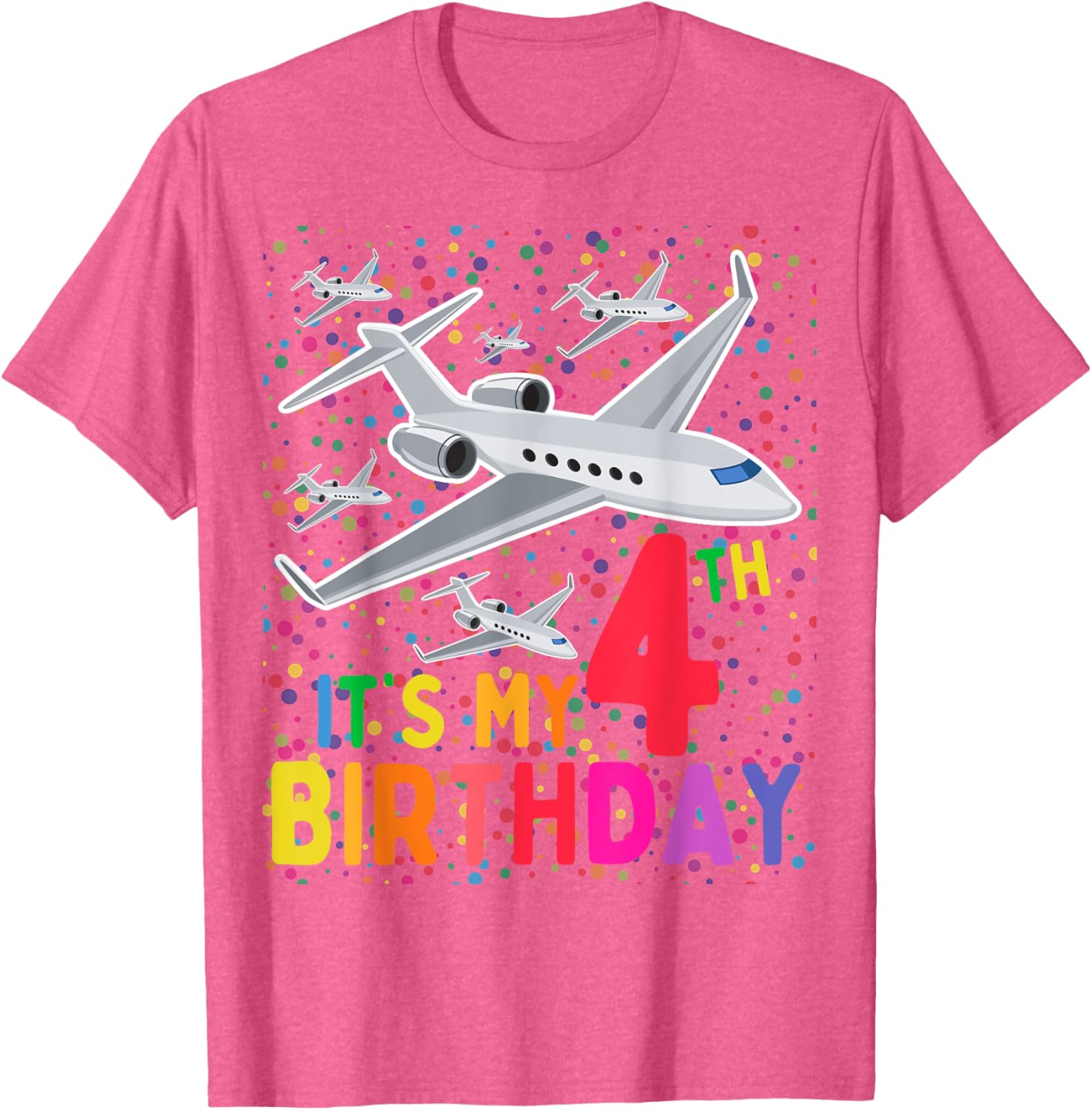 Its My 4th Birthday Airplane T-Shirt for Boys and Girls Fun Gift - 15