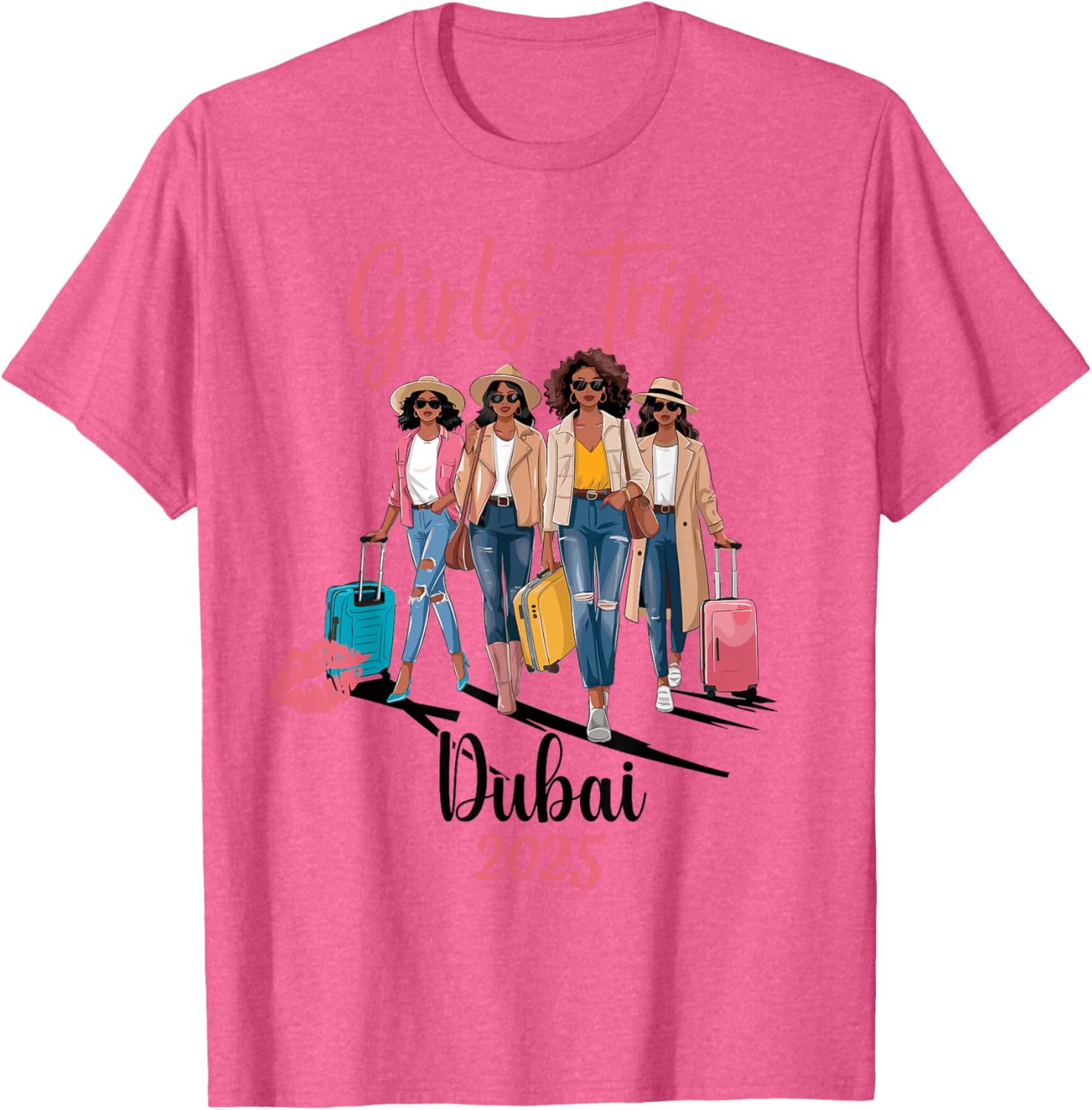 Melanin Queen T-Shirt for Black Girls Trip Dubai 2025 Birthday Celebration - 2